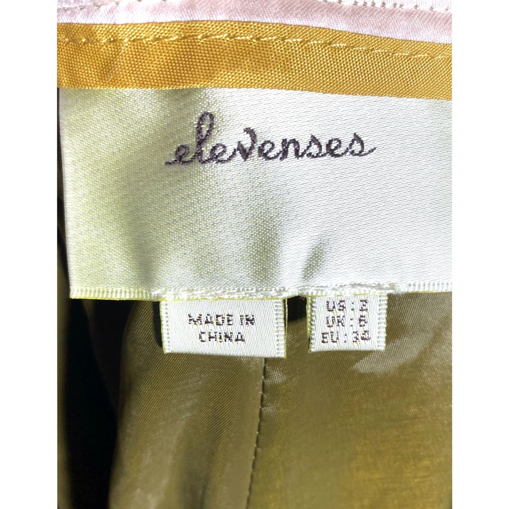 Anthropologie VINTAGE Elevenses Dress Pants 2 Metallic Trousers Gold Floral Boho Luxury Women Pants 29 in Gold Floral Bohemian Holiday 90s Mens Womens Boys Girls Size 26" / US 2 / IT 38 - 4 Thumbnail