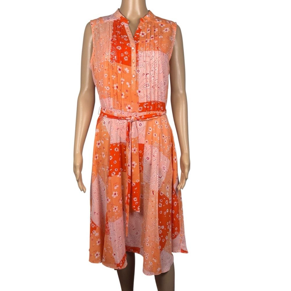 Nanette Lepore NWT New $128 Nanette Lepore Sleeveless Patchwork Shirt Dres Size M / US 6-8 / IT 42-44 - 2 Thumbnail