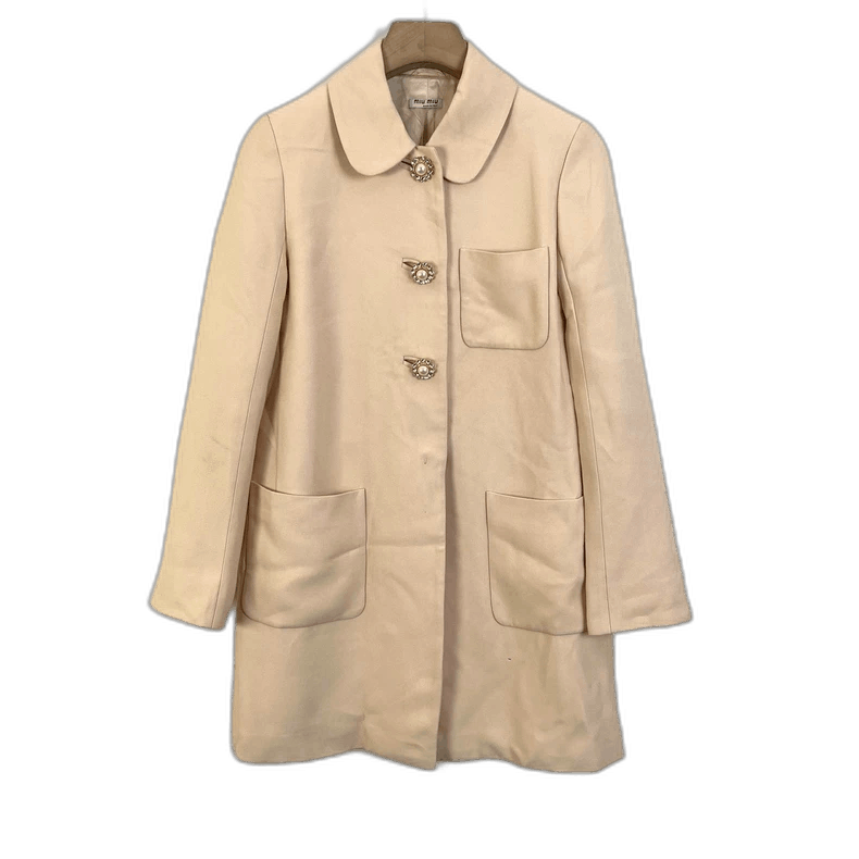 Miu Miu Miumiu Pink Pearl Button Coat Size M / US 6-8 / IT 42-44 - 1 Thumbnail