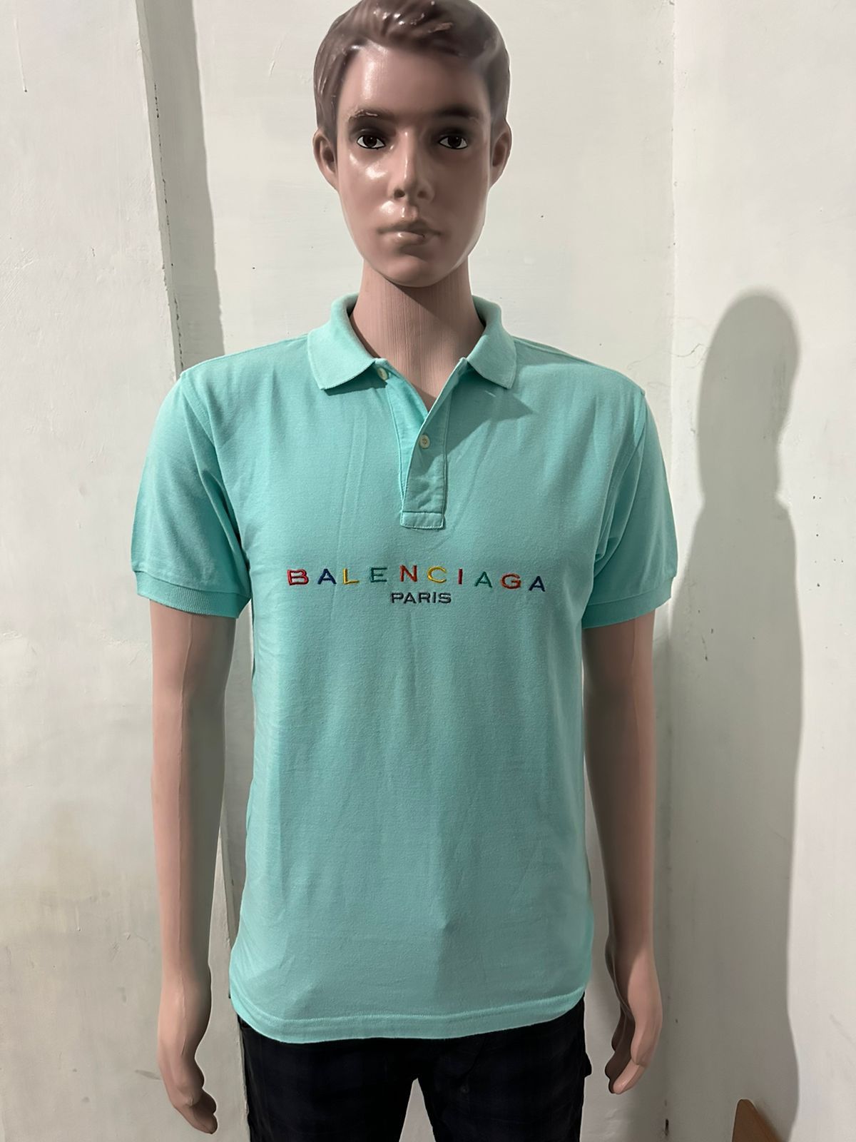 Balenciaga × Vintage Vintage Balenciaga Embroidery multicolour logo polo Shirt Size US L / EU 52-54 / 3 - 2 Thumbnail