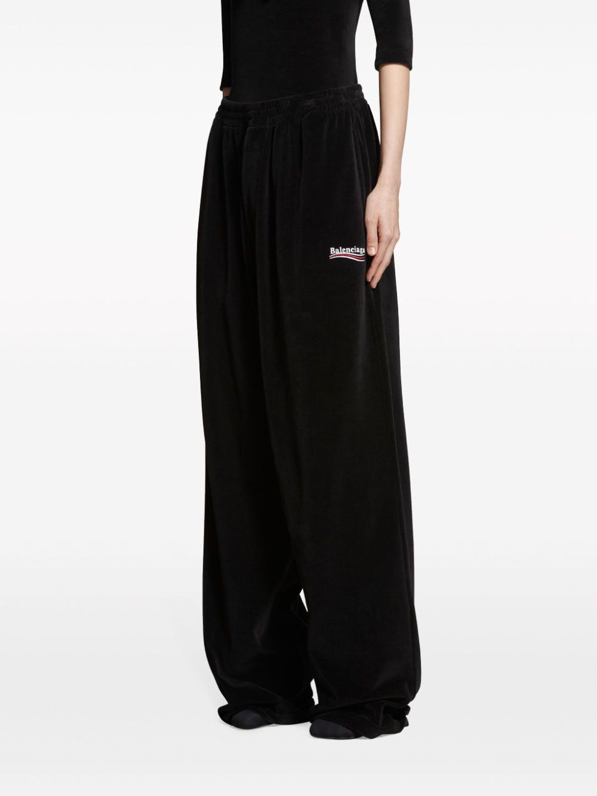 Balenciaga o1in1g0925 Political Campaign Baggy Pants in Black Size 28" / US 6 / IT 42 - 2 Thumbnail