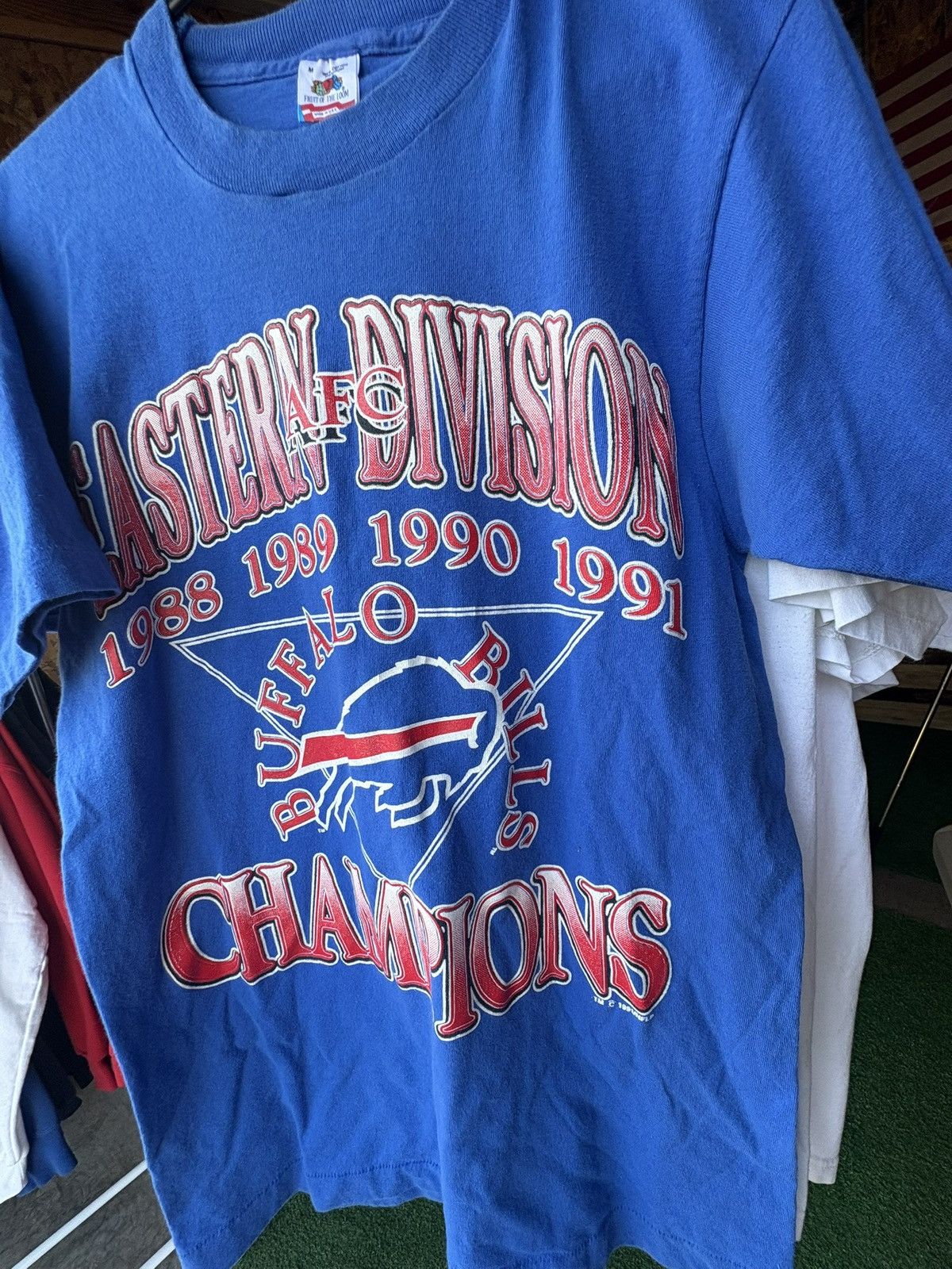 NFL Vintage 1991 Buffalo Bills East Division Champions T-Shirt Size US M / EU 48-50 / 2 - 2 Thumbnail