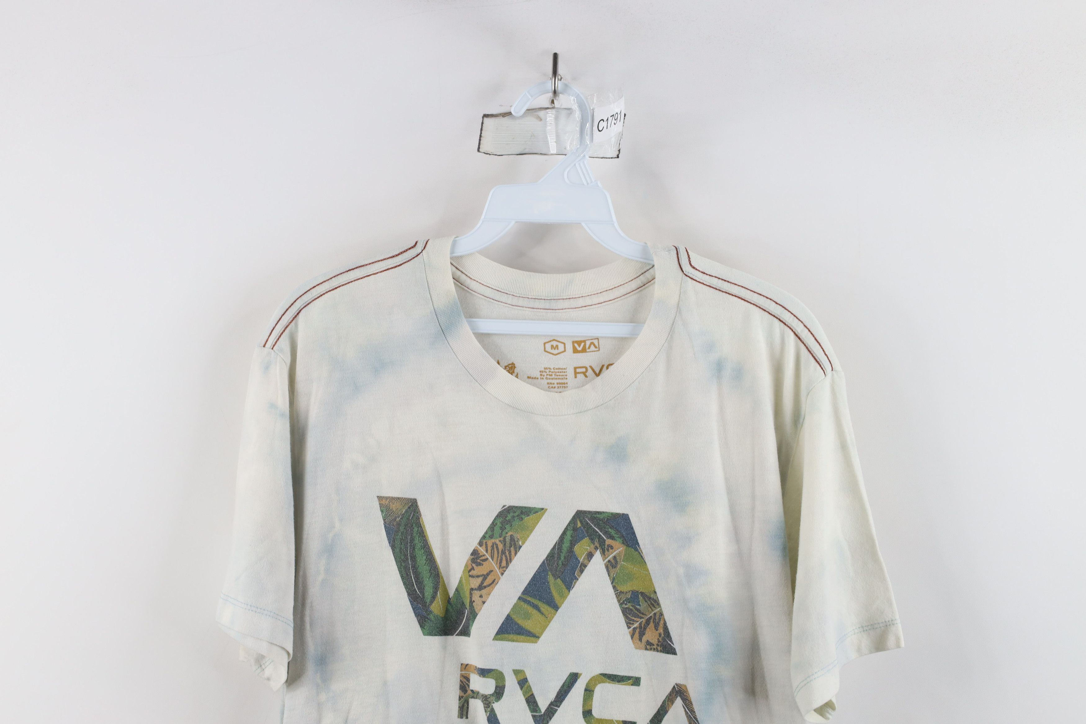 RVCA × Vintage RVCA Ruca Skateboarding Spell Acid Wash Flower Knit T-Shirt Size US M / EU 48-50 / 2 - 2 Thumbnail