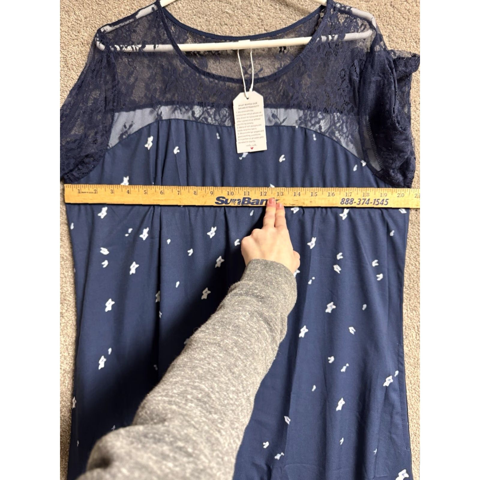 Vintage VINTAGE Whimsigoth Maxi Dress XL Ombre Lace Flowy Artsy Gradient Dreamy Festival Women Size XL / US 12-14 / IT 48-50 - 4 Thumbnail