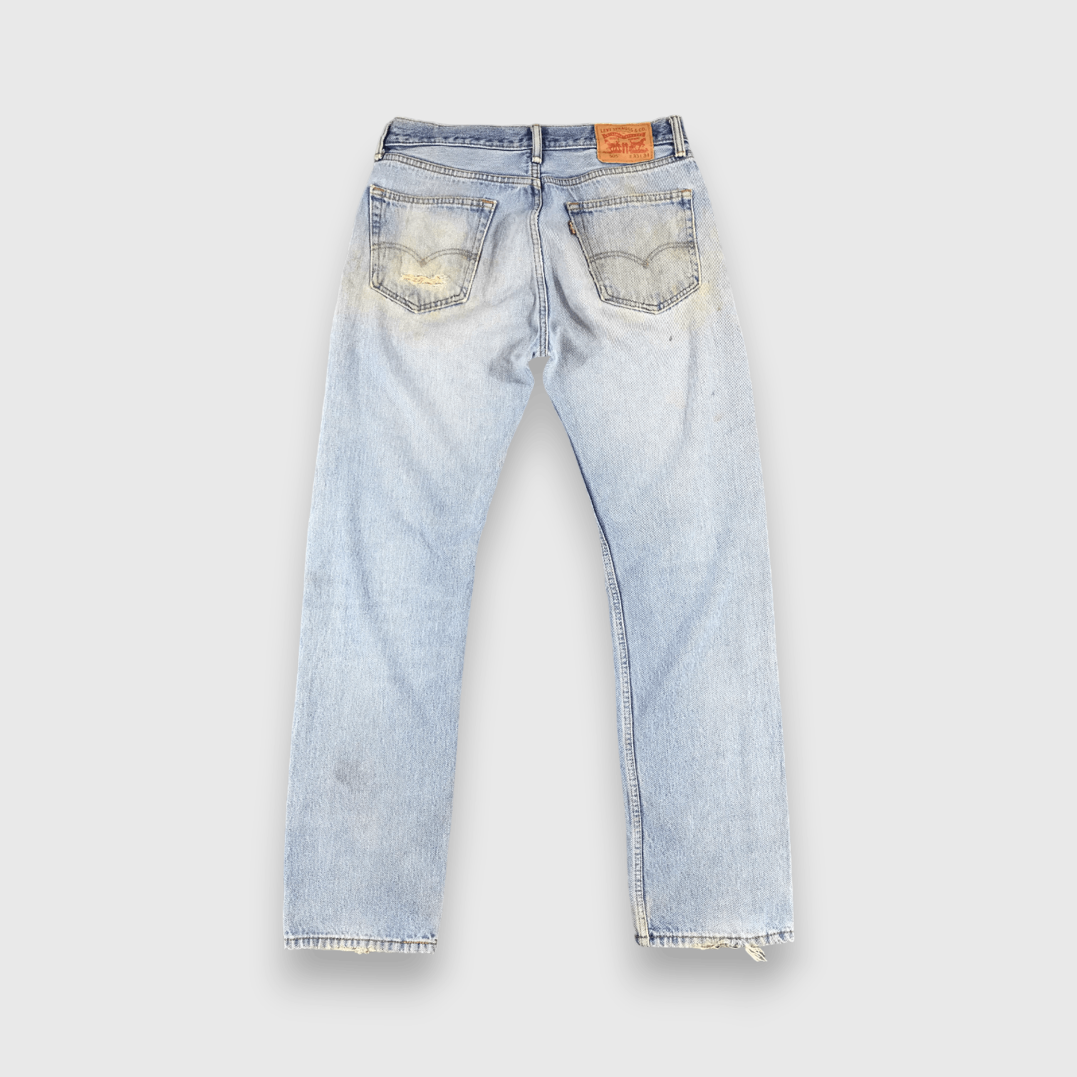 Levi's Levis 505 Vintage Jeans Light Wash Distressed Denim-J957 Size US 34 / EU 50 - 2 Thumbnail