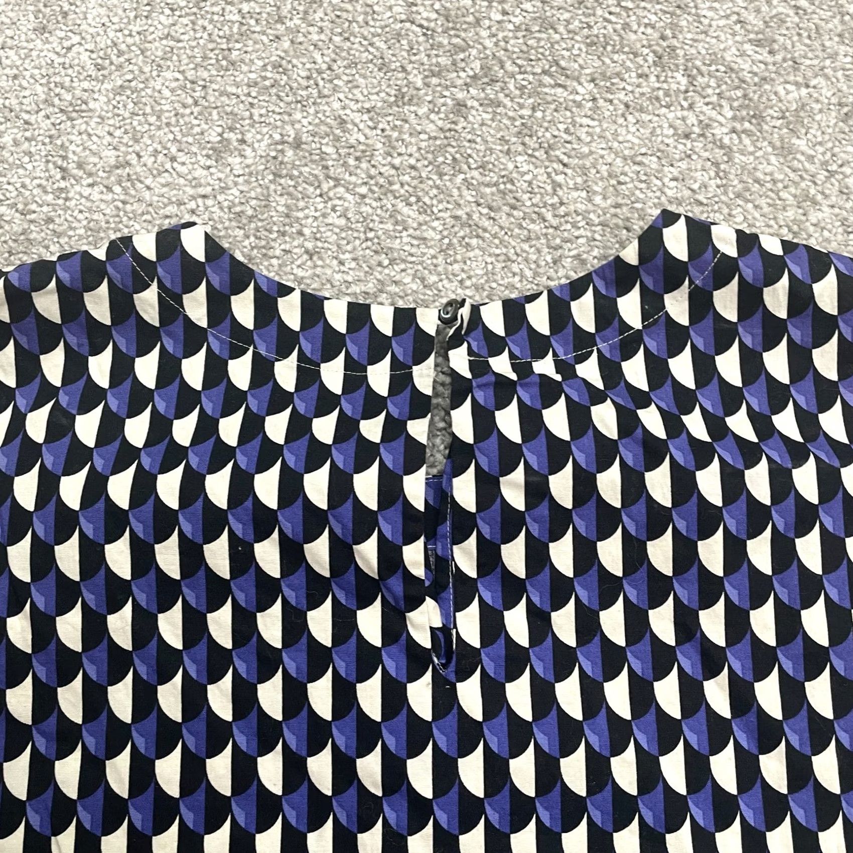 J.Crew J.CREW Geometric Blouse Womens 00 Multicolor Short Sleeve Casual Top Size XXS / US 00 / IT 34 - 4 Thumbnail