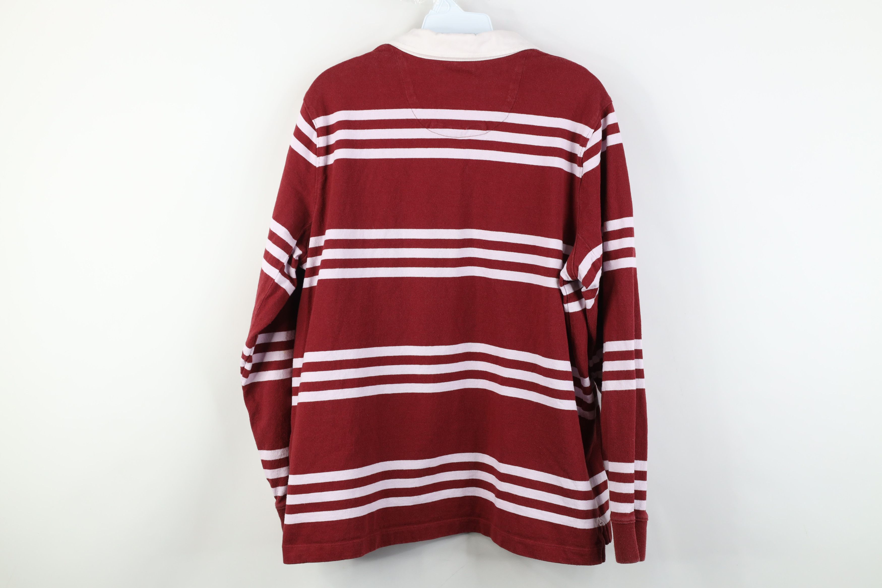 Lands' End Vintage 90s Lands End Heavy Long Sleeve Rugby Polo Shirt Size XL / US 12-14 / IT 48-50 - 12 Thumbnail