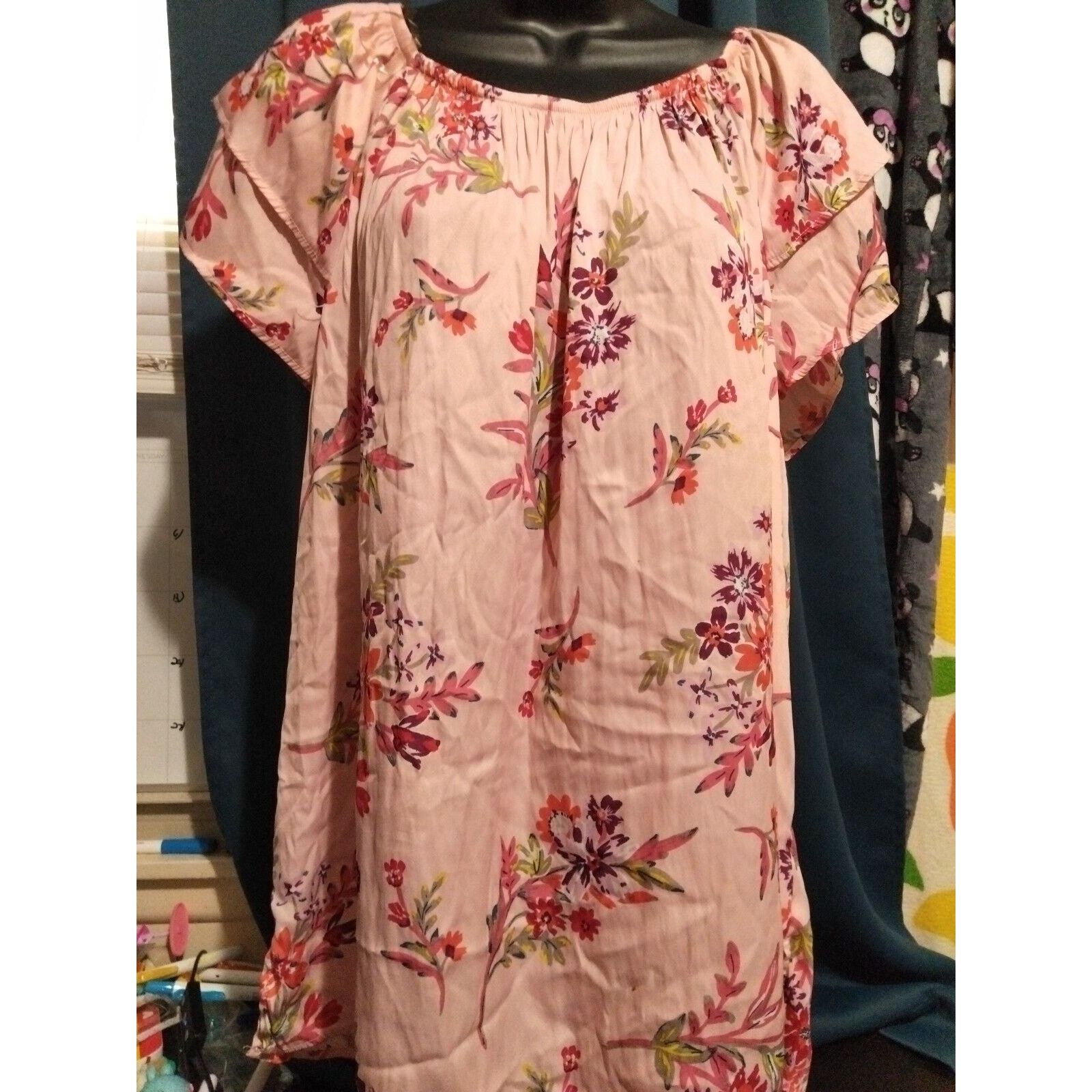 Other Terra Sky Womens (14w)Drop Shoulder Flutter Sleeve Floral Size XL / US 12-14 / IT 48-50 - 1 Thumbnail