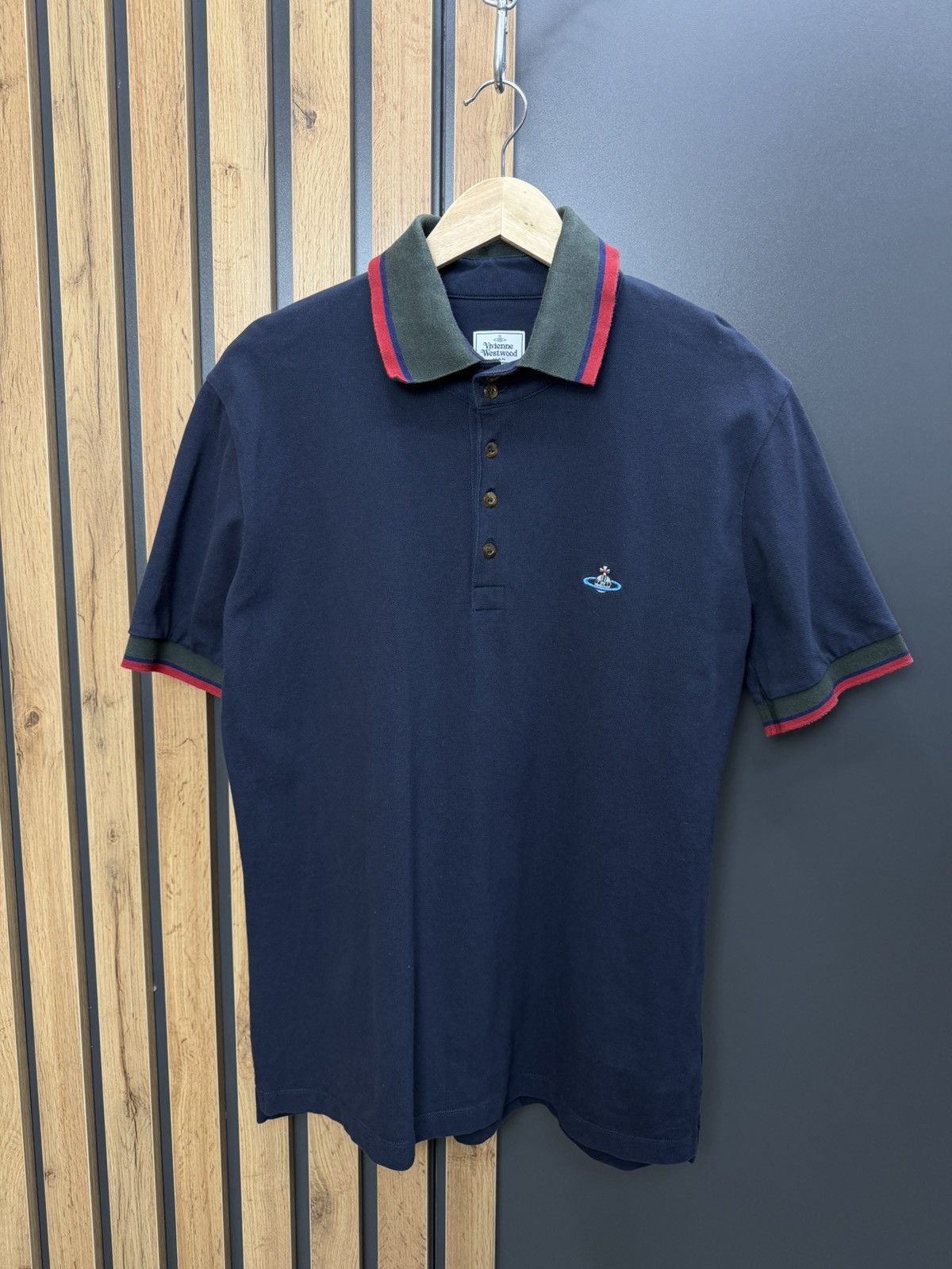 Vivienne Westwood Vivienne Westwood Man Polo Shirt Navy XL Orb Logo Size US XL / EU 56 / 4 - 1 Thumbnail