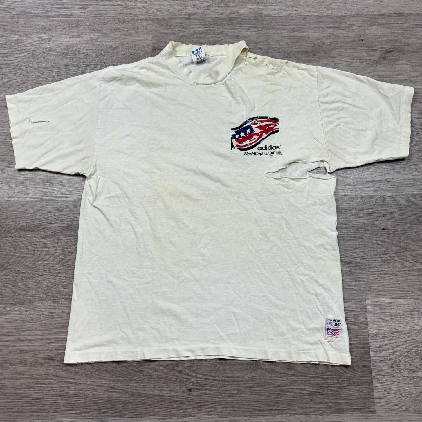 Adidas × Vintage Vintage Adidas World Cup USA 1994 Soccer Ball Shirt Men's L Size US L / EU 52-54 / 3 - 2 Thumbnail