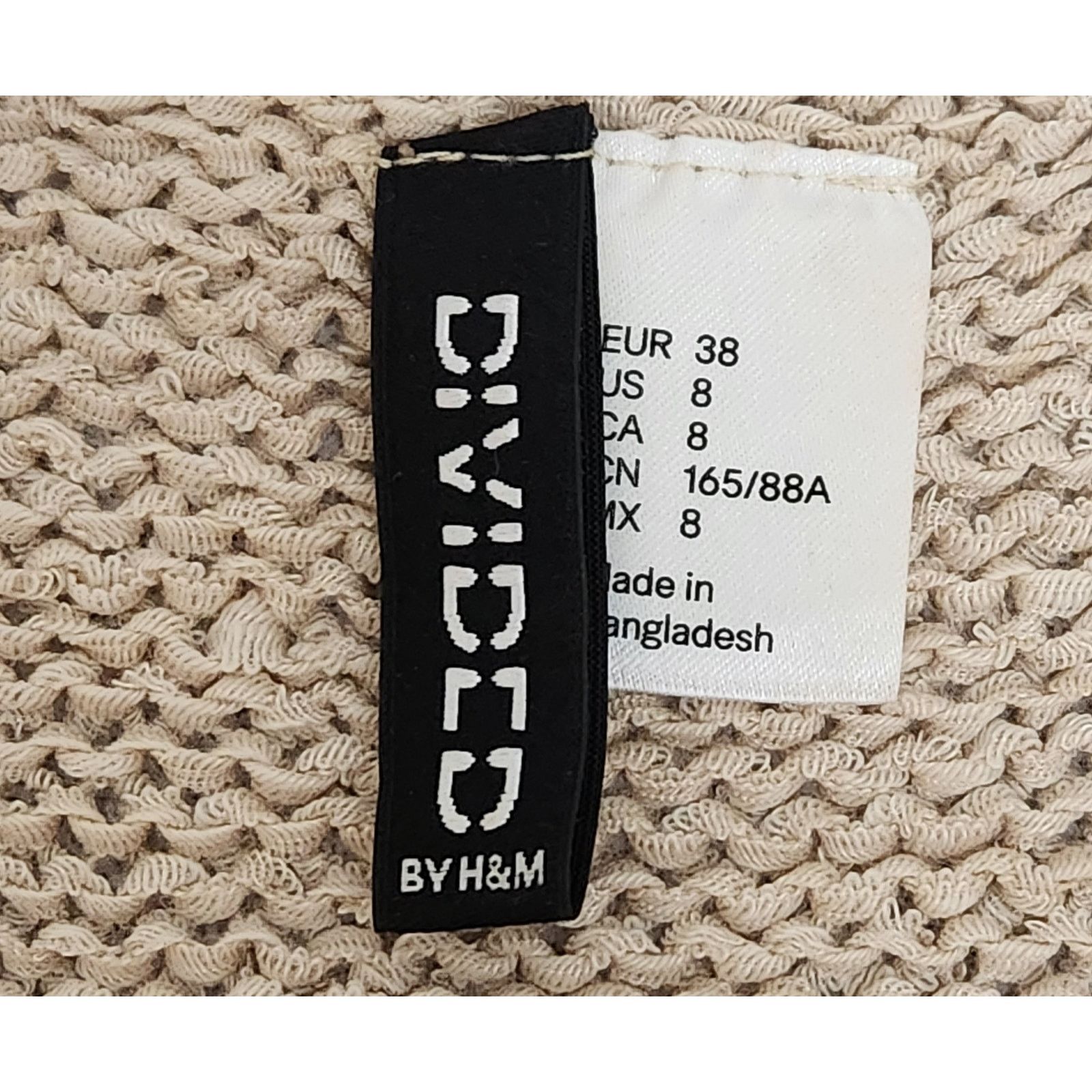 Other Divided By H&M Beige Tan Loose Knit Tank Top 8 Lightweight Size M / US 6-8 / IT 42-44 - 4 Thumbnail