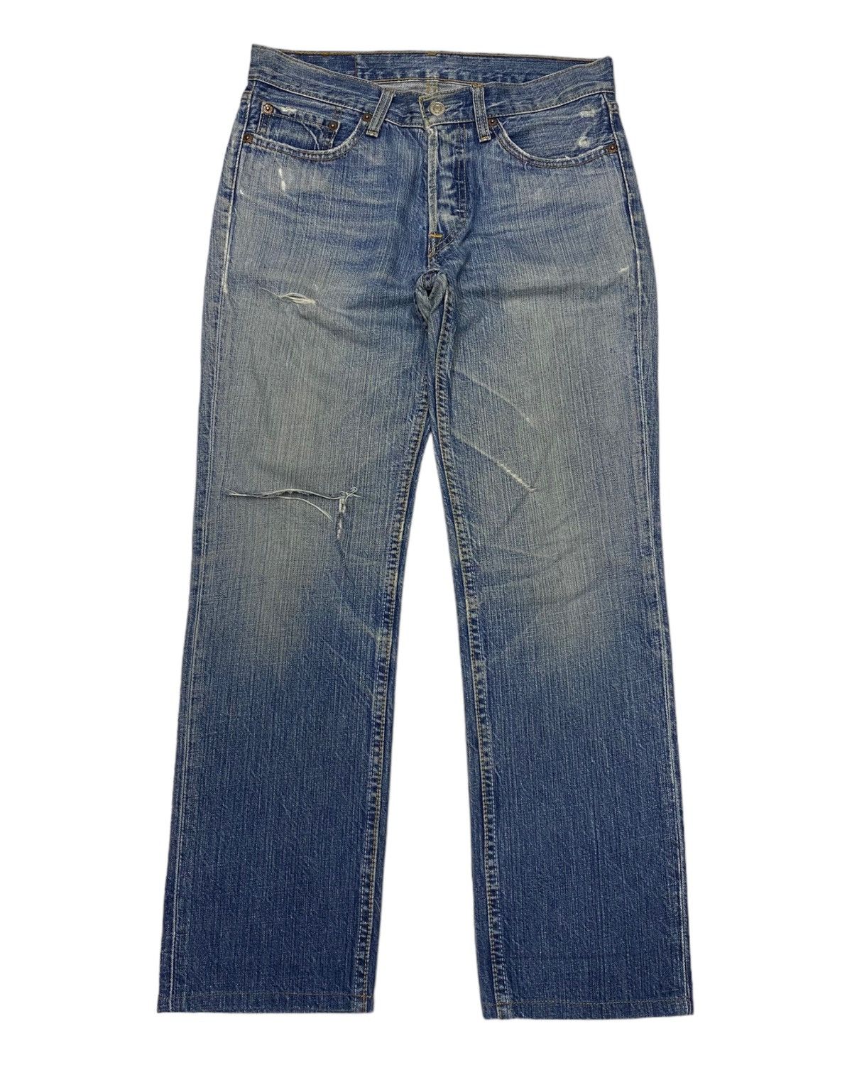 Levi's LEVIS 501 VINTAGE DISTRESSED DENIM JEANS Size 29" - 1 Thumbnail