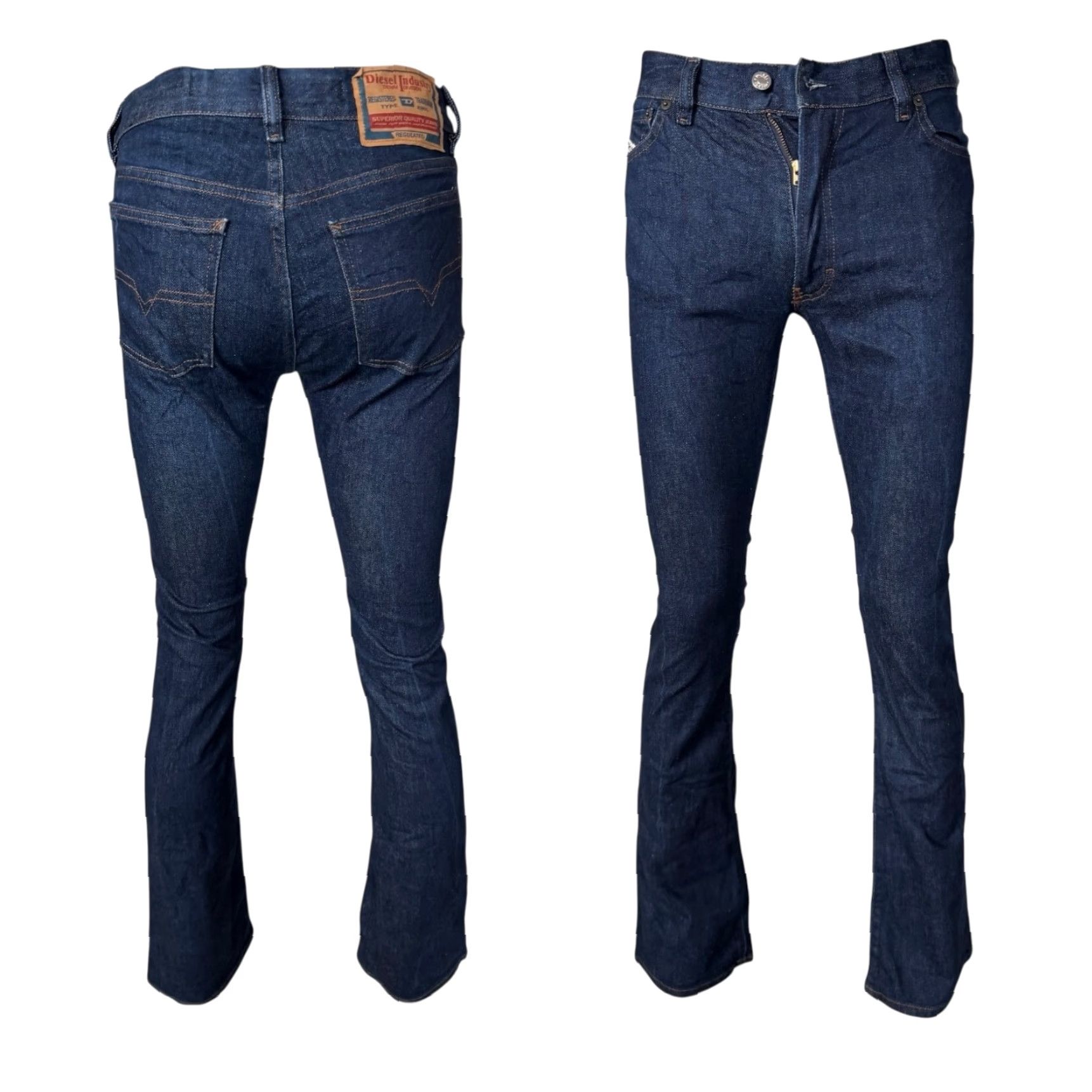 Diesel Diesel Fanker Bootcut Jeans Women’s W28 L34 Dark Blue Stretch 5-Pocket Denim Skinny Regular Size 28" / US 6 / IT 42 - 2 Thumbnail