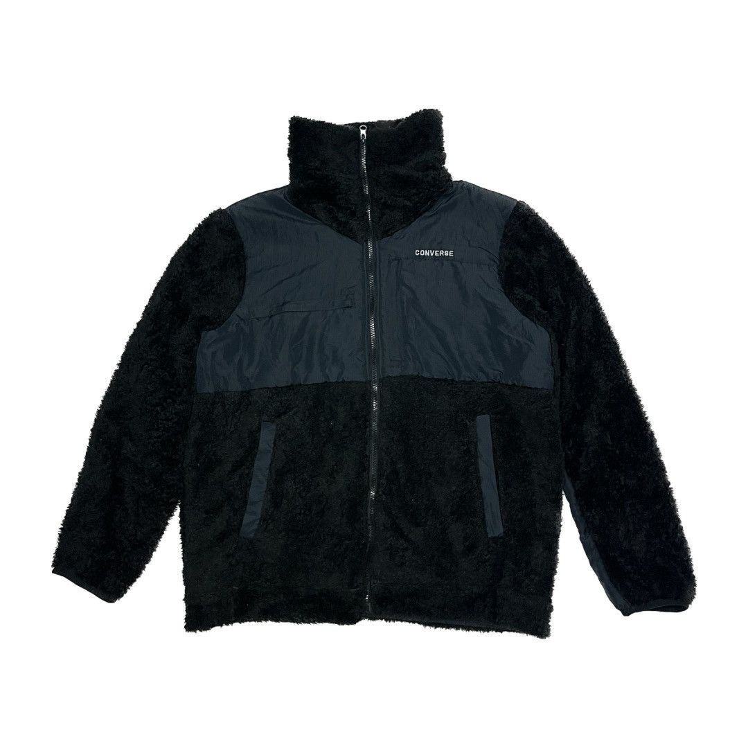 Converse × Vintage Converse Boa Fleece Switching Stand Full Zip Jacket Size US M / EU 48-50 / 2 - 2 Thumbnail