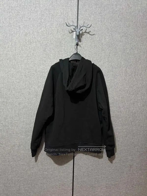 Prada Prada Black Leather Logo Hooded Jacket for Men. Size US L / EU 52-54 / 3 - 2 Thumbnail