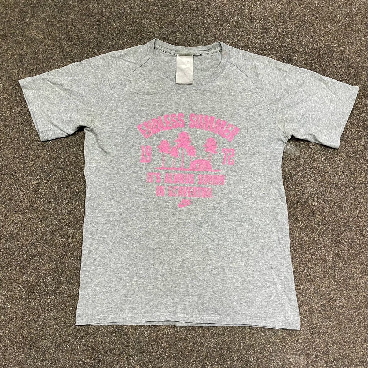 Vintage Vintage Y2K Graphic Tee Pink Print Faded Grey Single Stitch Size US M / EU 48-50 / 2 - 1 Thumbnail