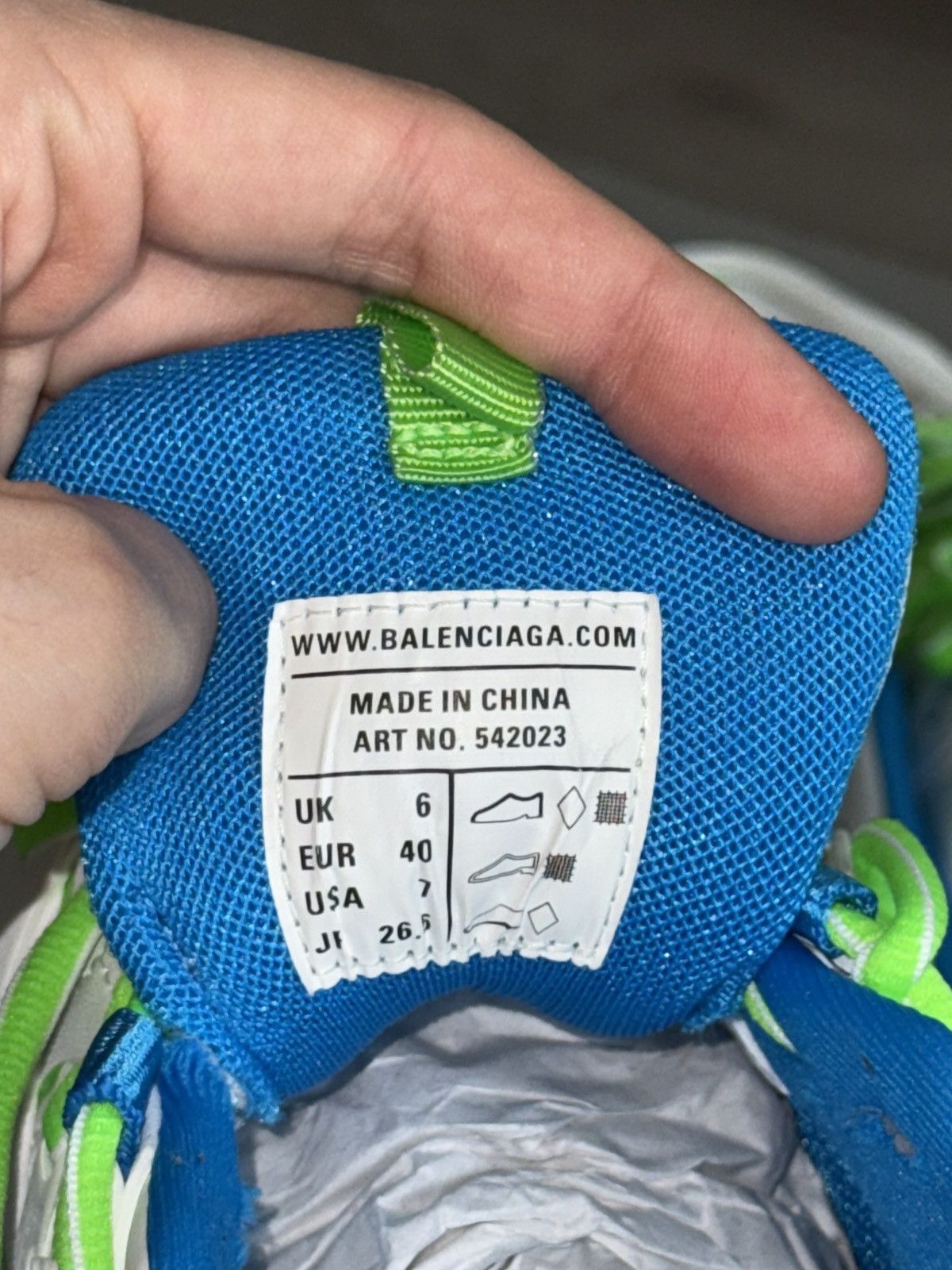 Balenciaga Balenciaga Track WHITE/GREEN/BLUE Size US 7 / EU 40 - 9 Thumbnail