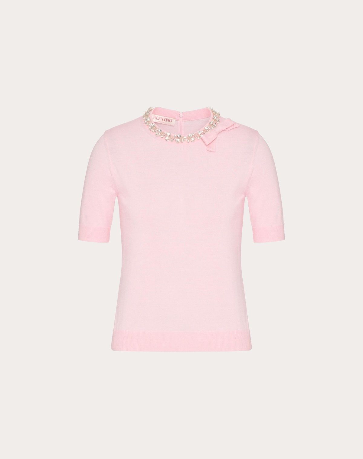 o1s1wg110525 Embroidered Wool Jumper in White