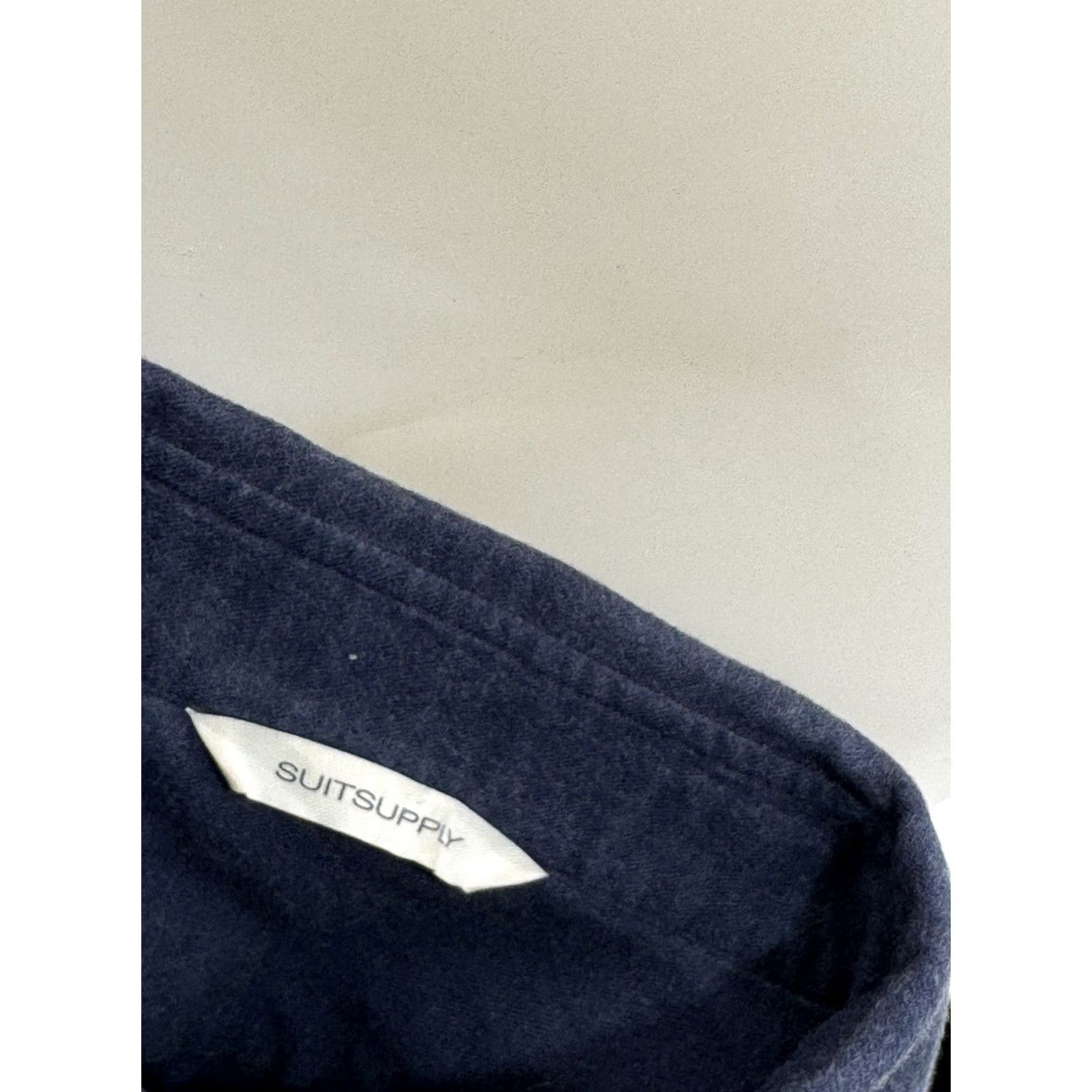 Suitsupply Suitsupply - Mens L Slim Fit Pullover Shirt Shirt Long Sleeve Blue Slimming Button-Up Mens L Blue Size US L / EU 52-54 / 3 - 5 Thumbnail