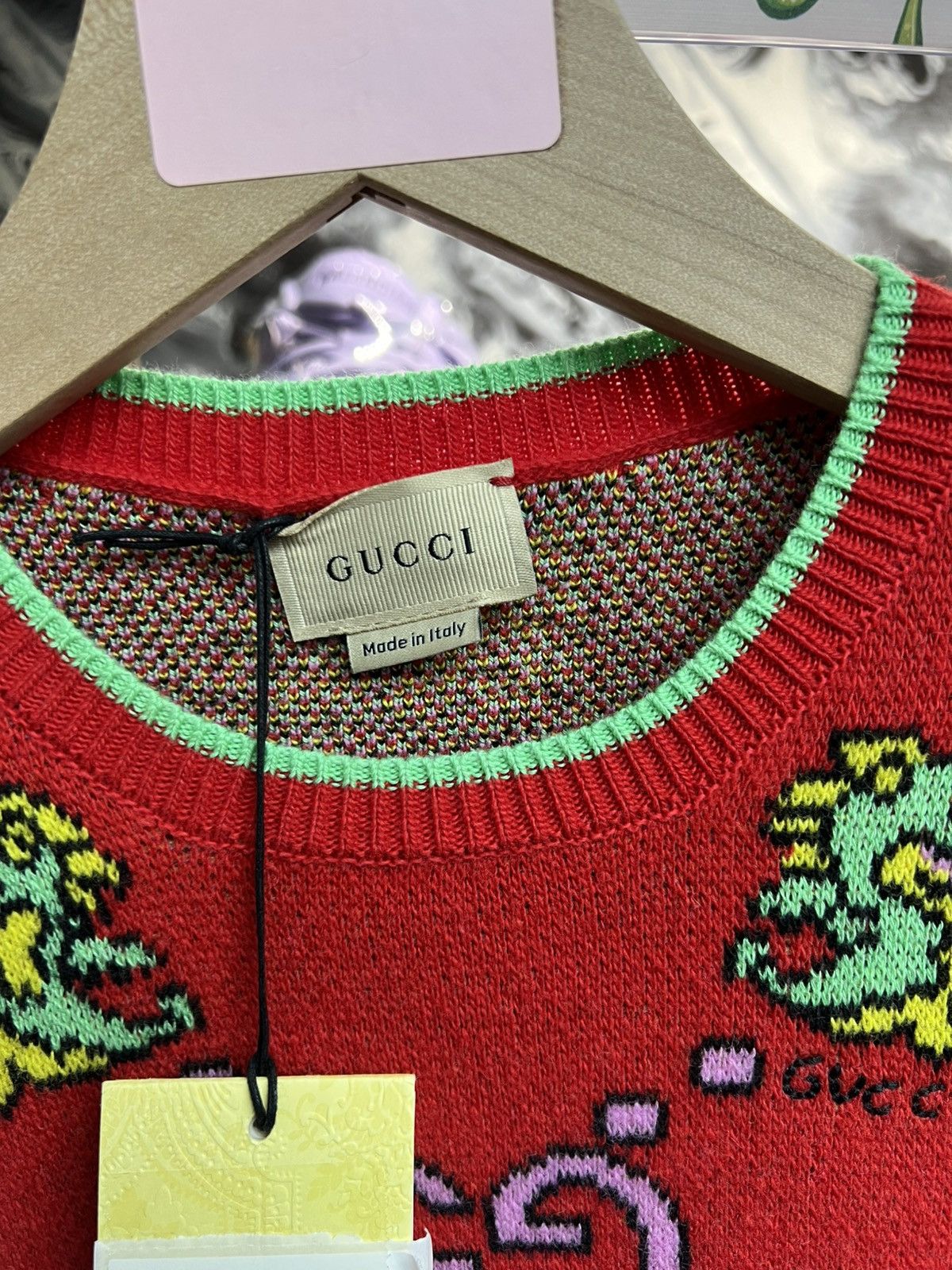 Gucci Gucci Wool Dinosaur Knit Sweater Size US XXS / EU 40 - 9 Thumbnail