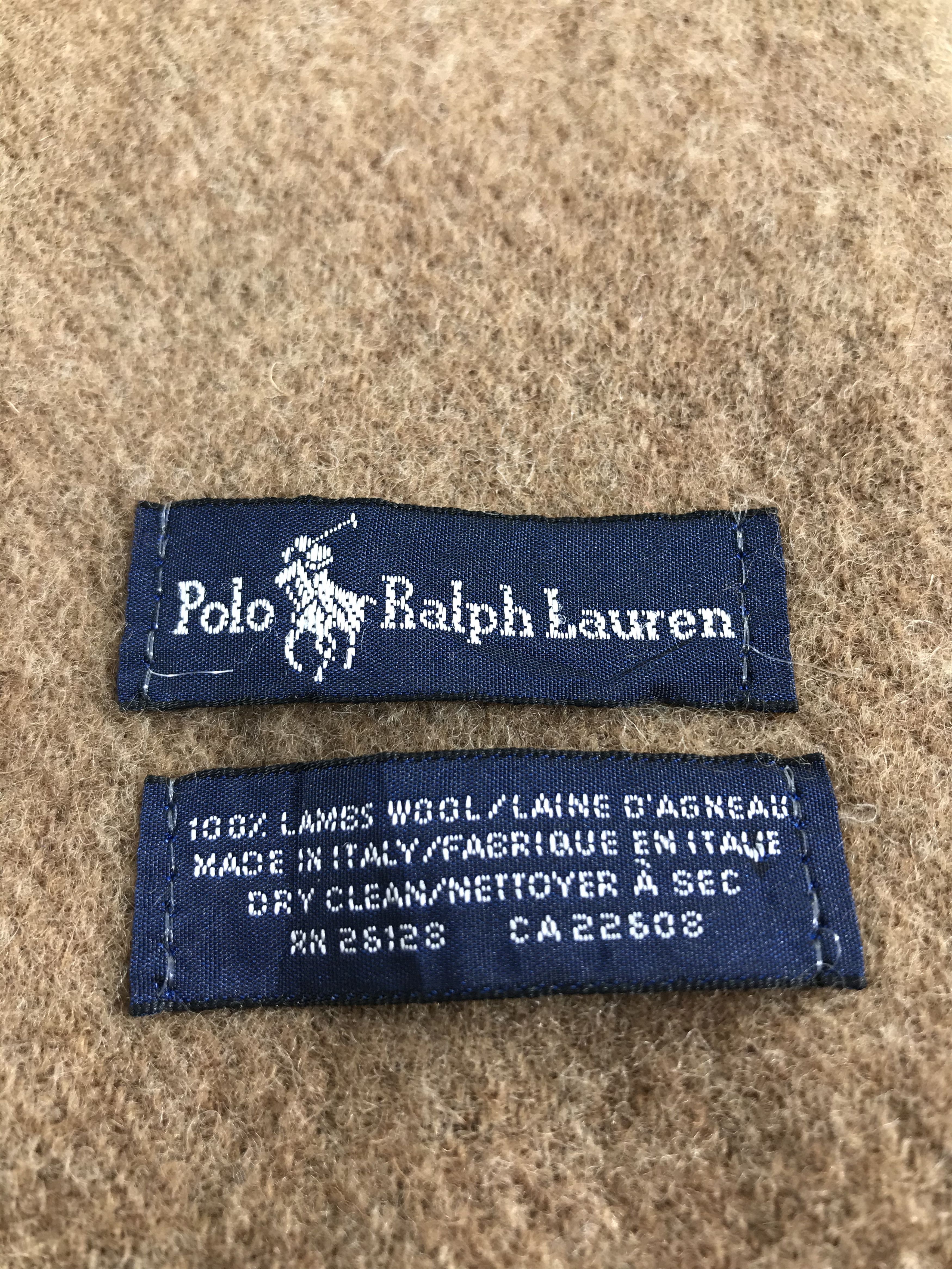 Polo Ralph Lauren Polo Ralph Lauren Brown Wool Scarf Muffler V471 Size ONE SIZE - 5 Thumbnail