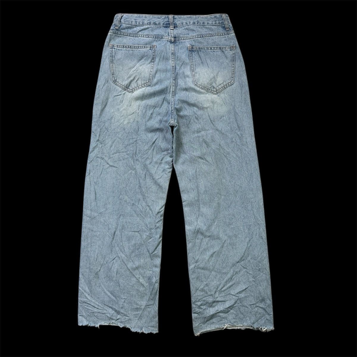 If Six Was Nine 💥Baggy💥 Ripped Blue Washed Jean - bdp0055 Size US 29 - 2 Thumbnail