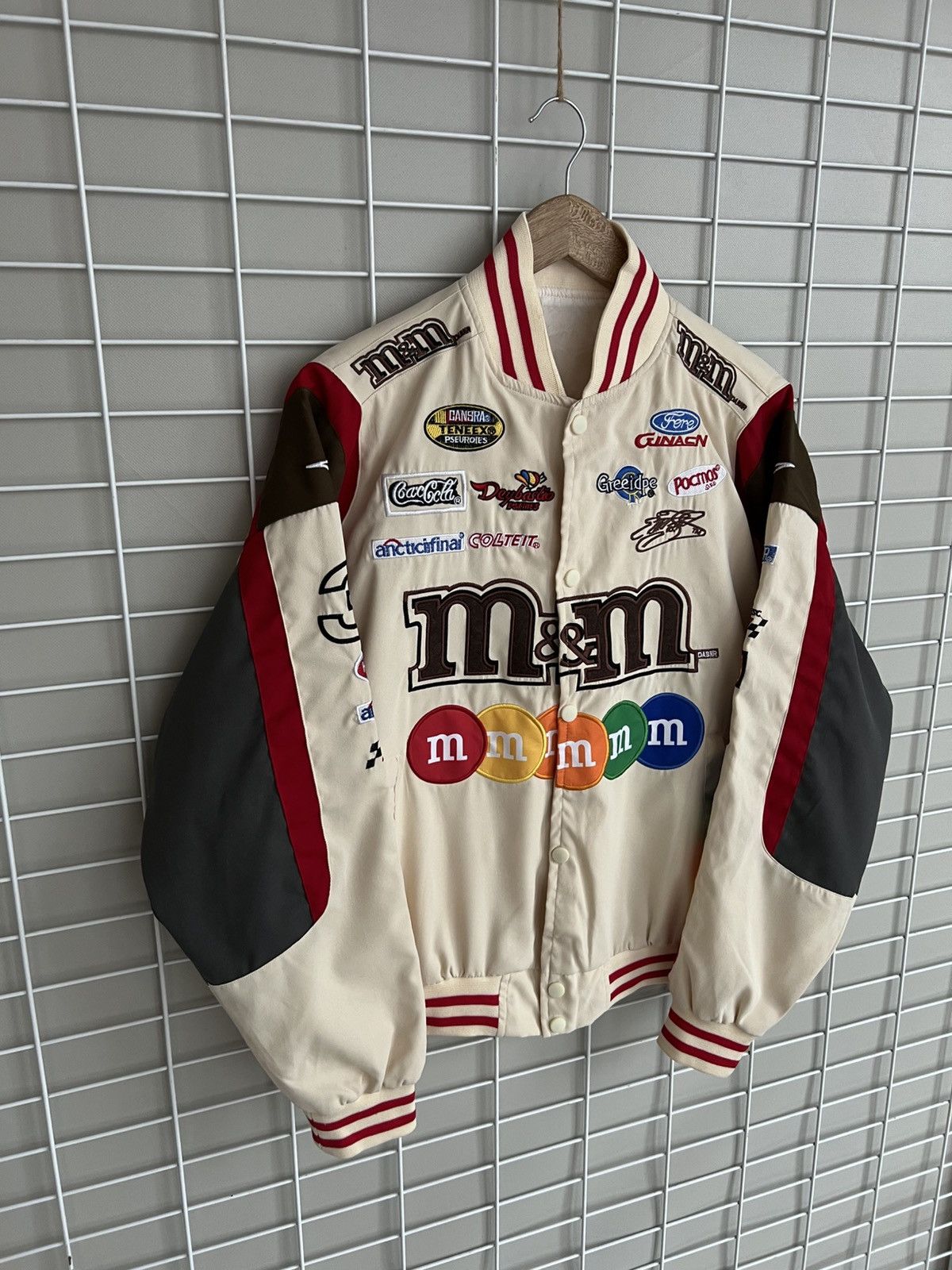 Other M&M Nascar Racing Jacket Mens Size M Varsity Snap Bomber Size US M / EU 48-50 / 2 - 5 Thumbnail