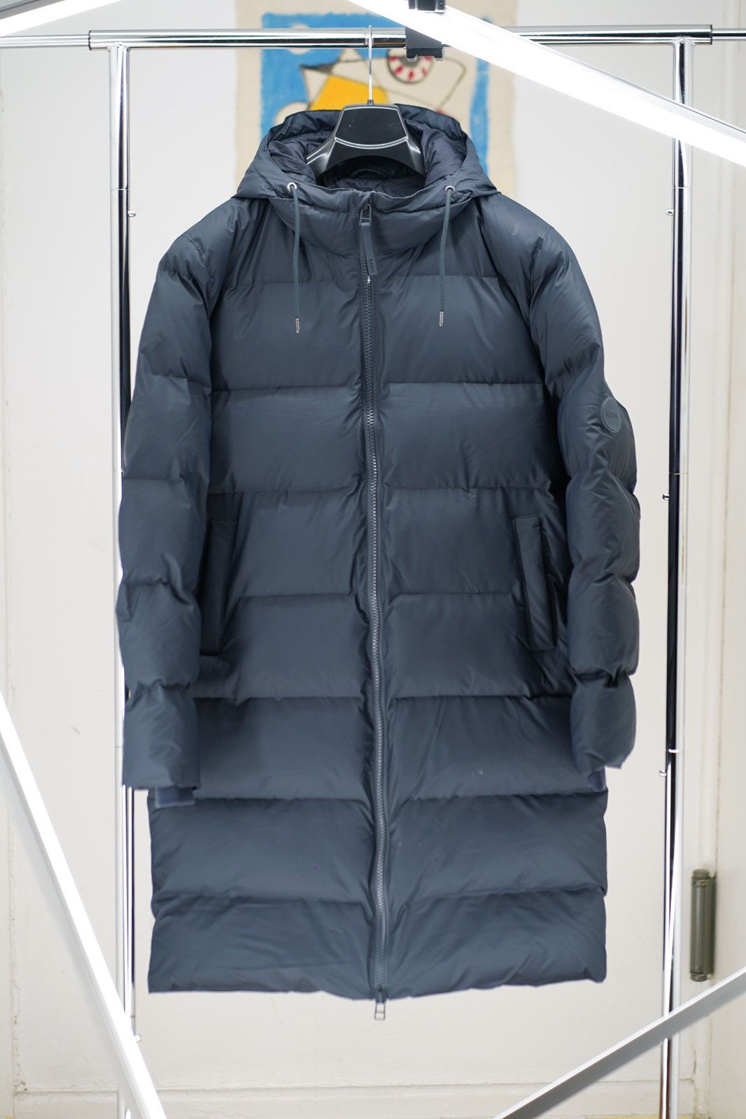 Rains Alta Waterproof Long Hooded Puffer Coat Size US M / EU 48-50 / 2 - 2 Thumbnail