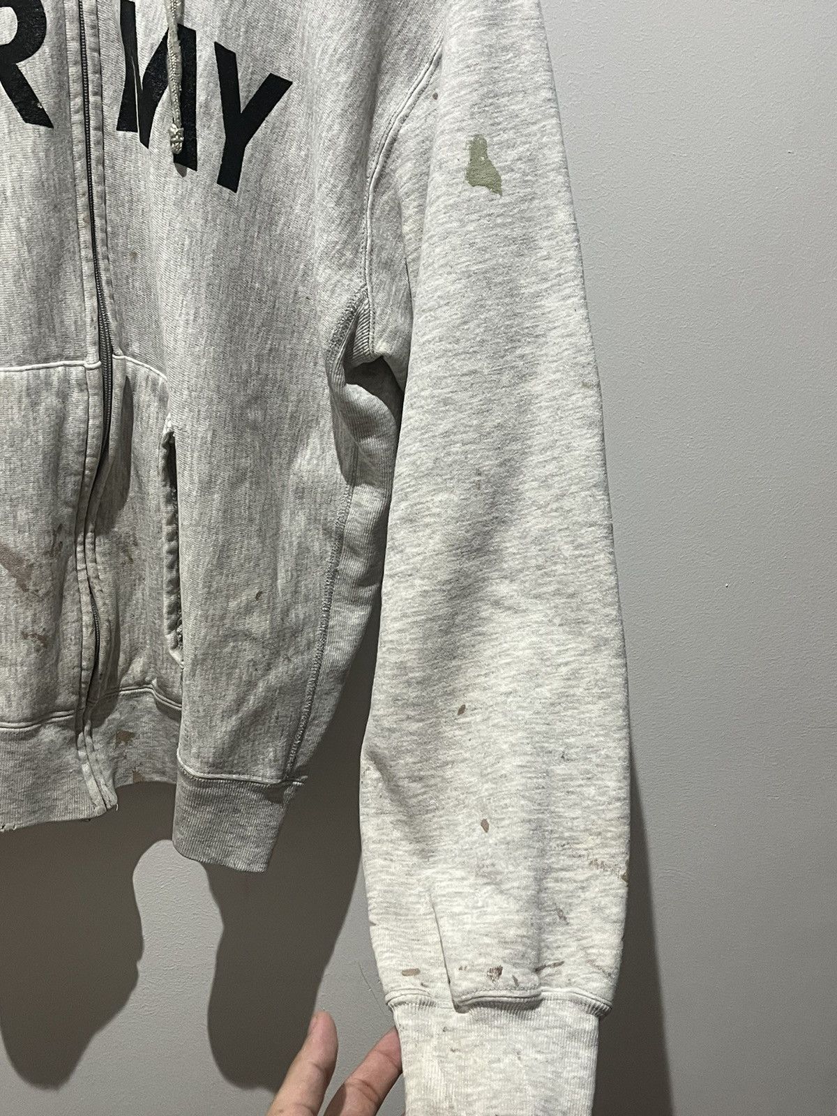 Vintage 80s Champion Army zip up hoodie