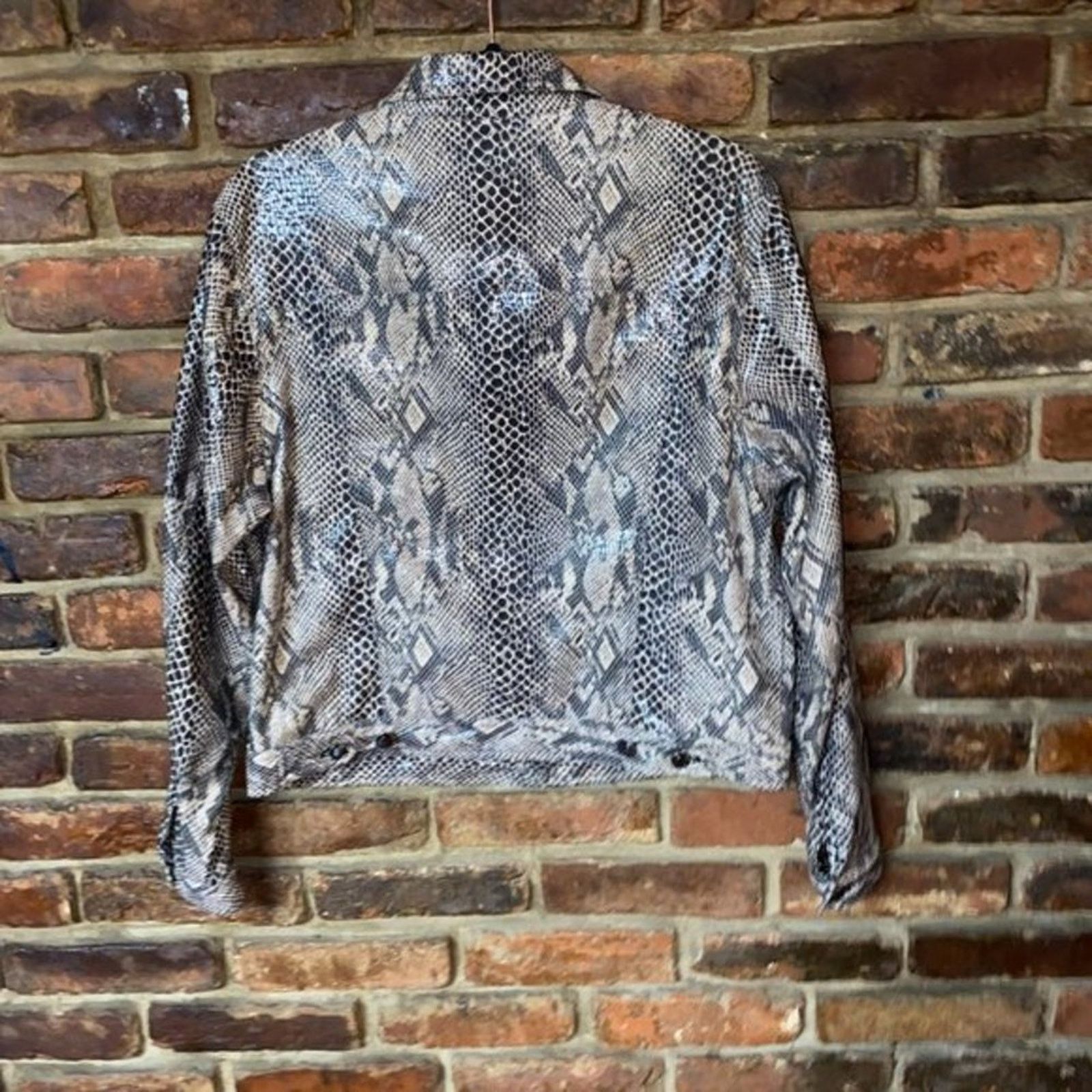 Other Amanda Smith Faux Snakeskin Button Down Jacket 10 Size L / US 10 / IT 46 - 7 Thumbnail