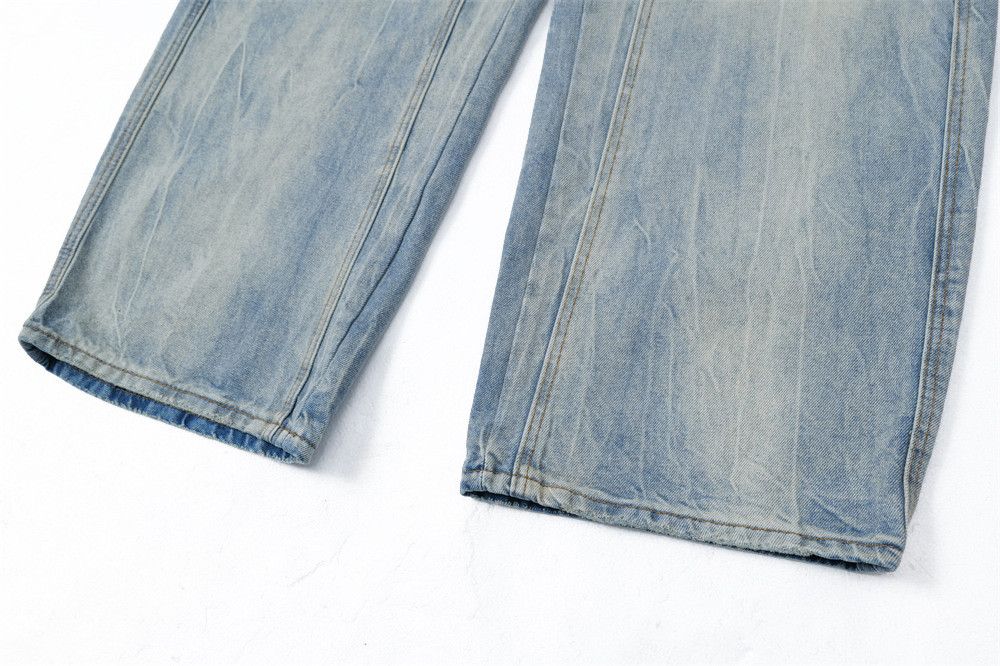 Jean Men's punk washed and distressed scimitar jeans Size US 32 / EU 48 - 5 Thumbnail