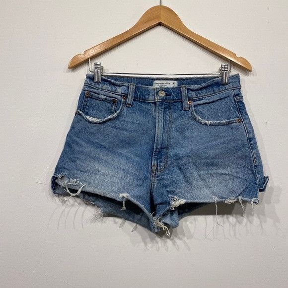 Abercrombie & Fitch Abercrombie & Fitch The Cutoff High Rise Denim Short 27 Size 27" / US 4 / IT 40 - 1 Thumbnail