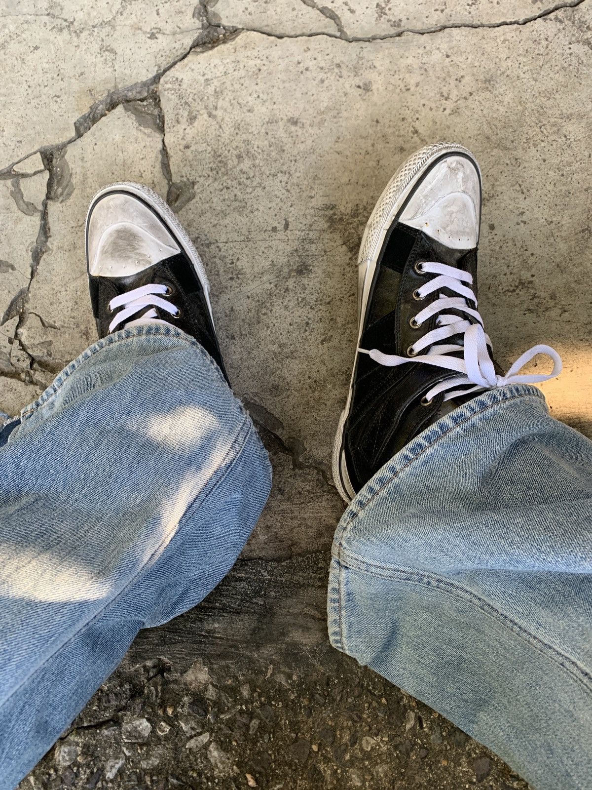 semanticdesign Semantic design Leather Low-Top Sneakers Zipper Distressed Size US 9.5 / EU 42-43 - 4 Thumbnail