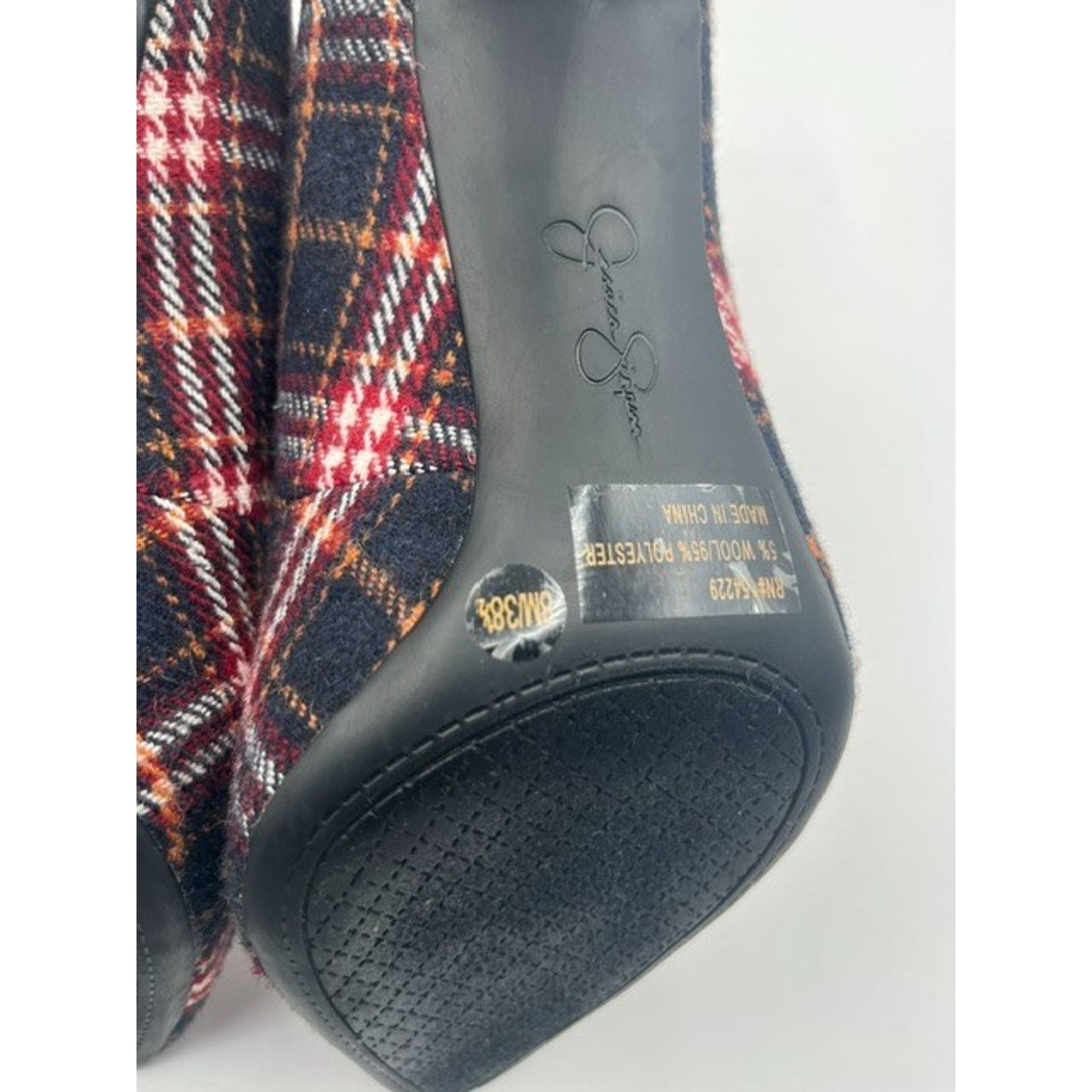 Jessica Simpson Jessica Simpson Haneh Plaid Pumps Heels RED BLACK WHITE Size US 8 / IT 38 - 8 Thumbnail