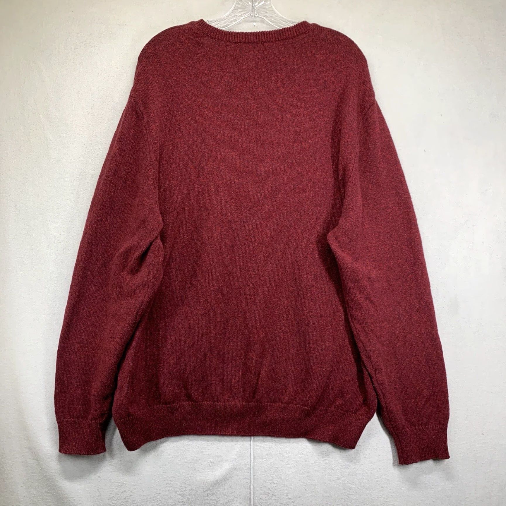 Chaps VINTAGE Ralph Lauren Chaps Men's Sweater Pullover Cable Knit 2XL Long Sleeve Crew Neck Red Wool Fall Winter Casual Size US XXL / EU 58 / 5 - 2 Thumbnail