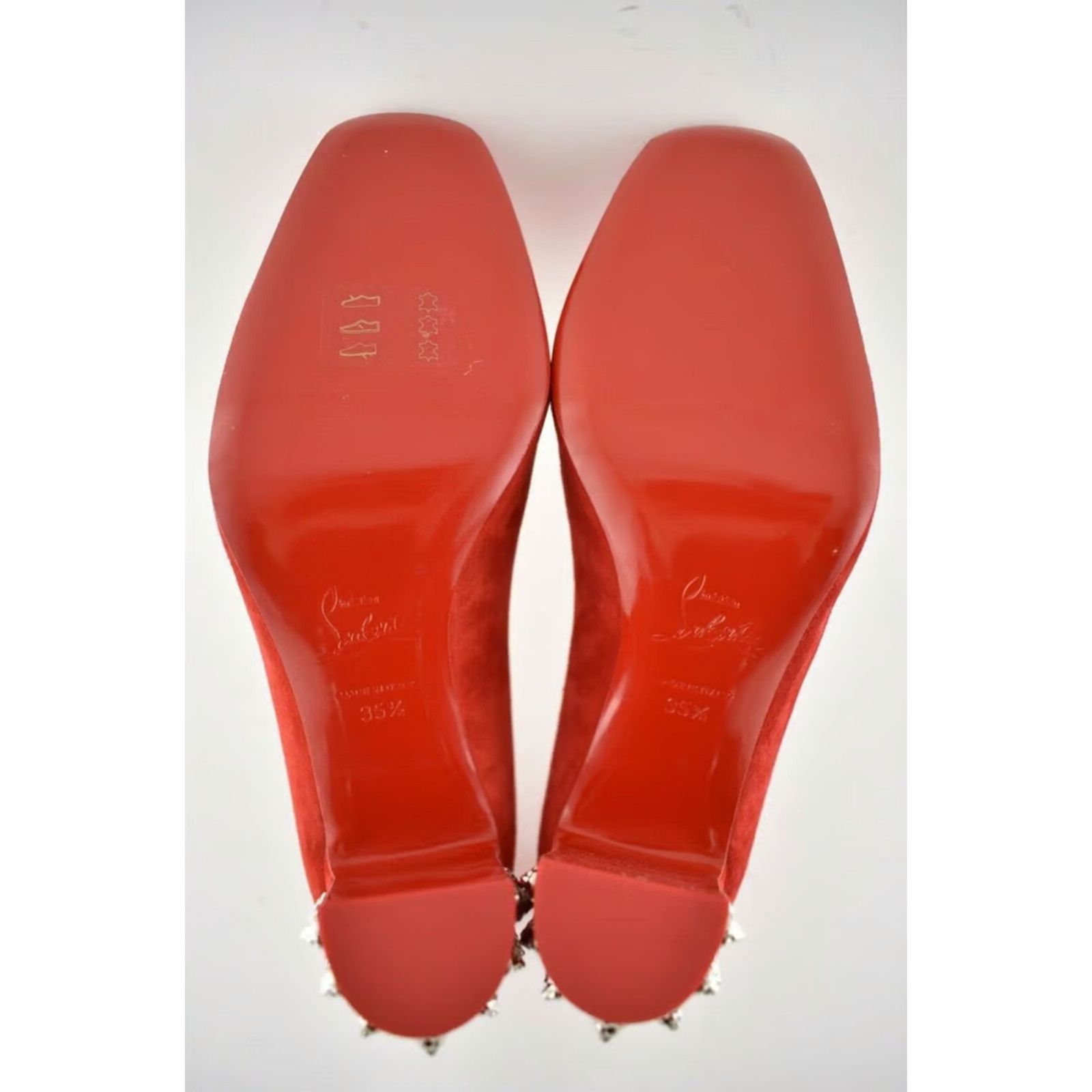 Christian Louboutin Christian Louboutin Donna Stud Spikes 85 Loubi Red Silver Size US 5.5 / IT 35.5 - 12 Thumbnail