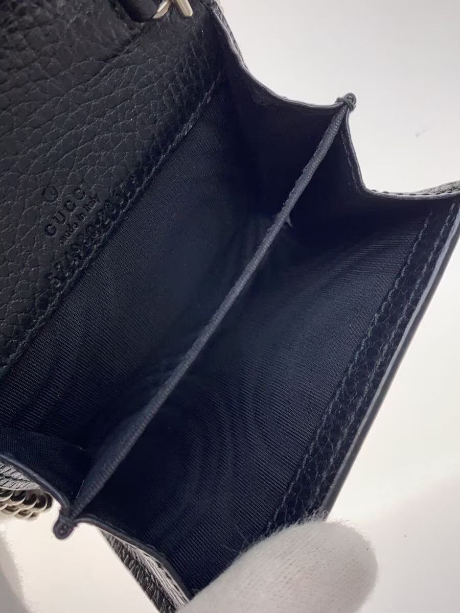 Gucci Gucci Dionysus Leather Chain Coin Case Black Size ONE SIZE - 5 Thumbnail