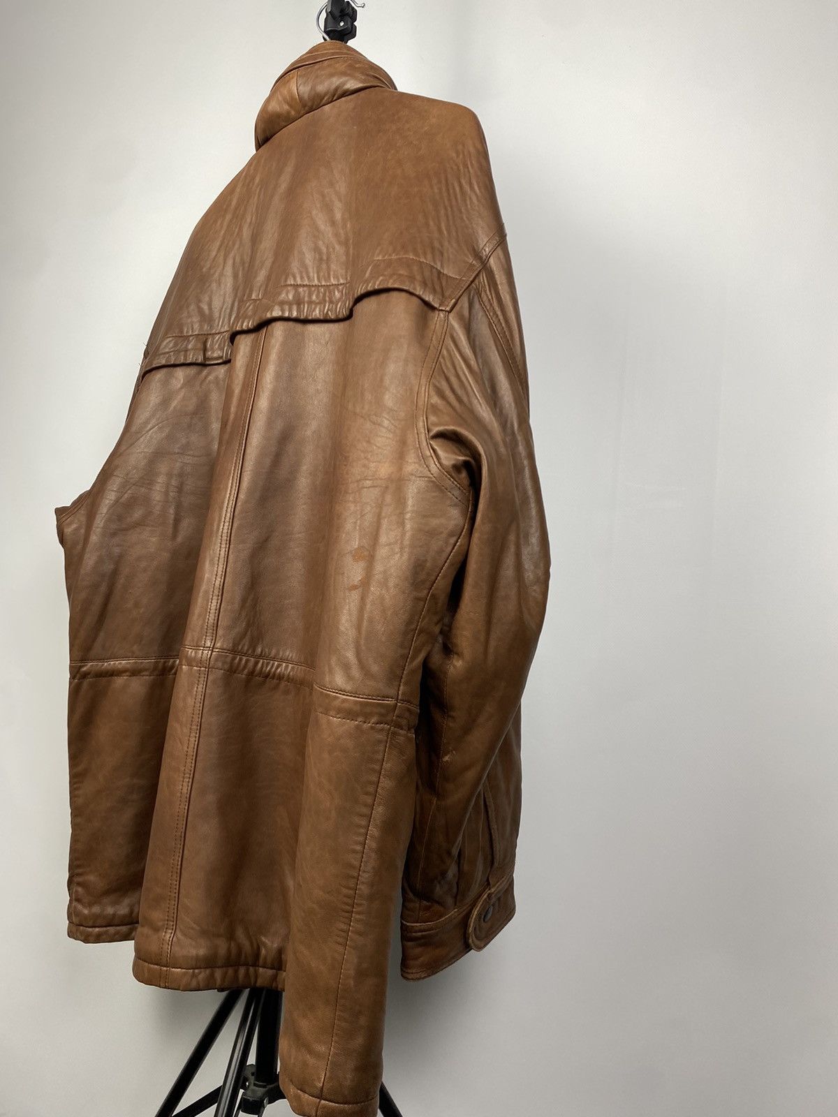 Japanese Brand × Leather Vintage Crazy Leonardo Japanese Real Leather Coat Jacket Size US L / EU 52-54 / 3 - 10 Thumbnail