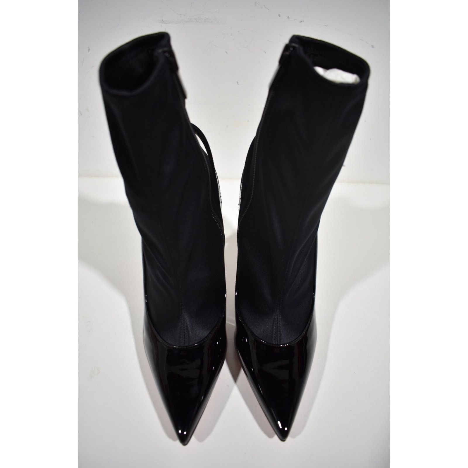 Christian Louboutin Christian Louboutin Jessie Booty Joli 100 Black Patent Satin Size US 8 / IT 38 - 7 Thumbnail