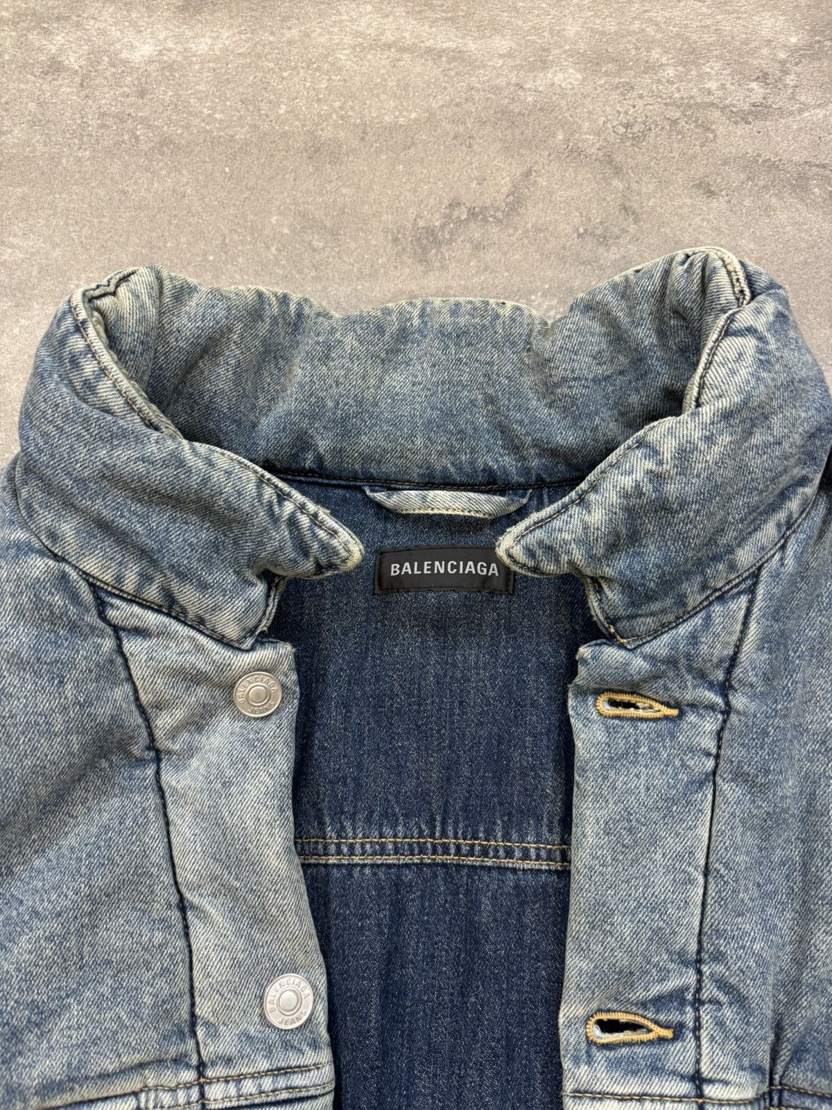 Balenciaga KANYE WEST Balenciaga Padded Denim Jacket Size US M / EU 48-50 / 2 - 4 Thumbnail