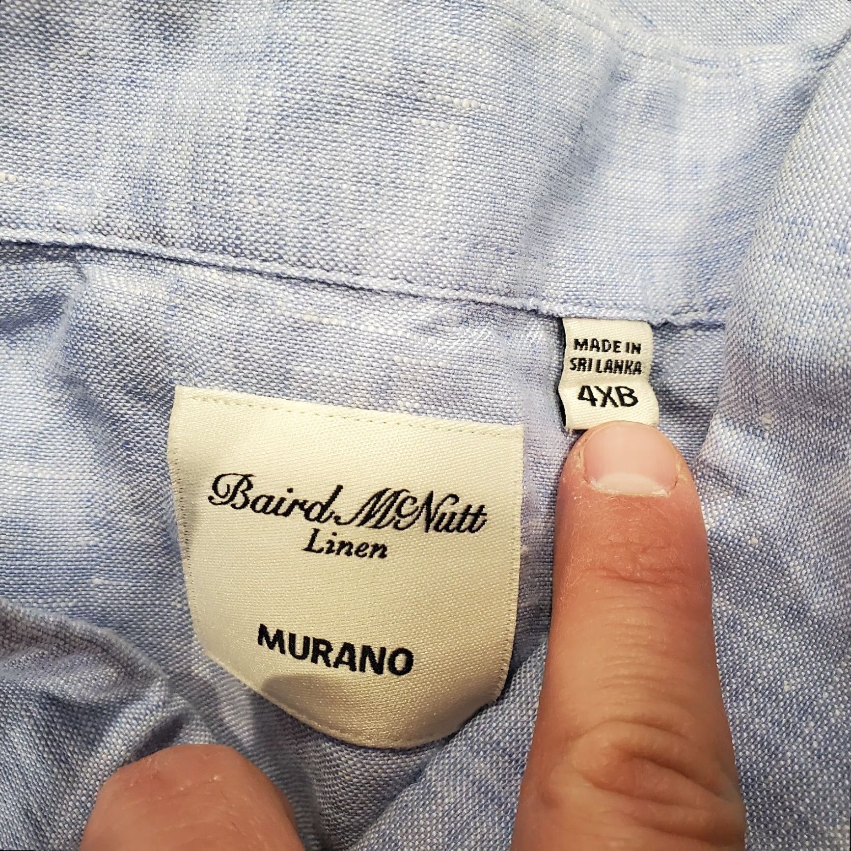 Murano Murano Shirt Mens 4XB Blue Button Up Short Sleeve Casual Linen Size US XXL / EU 58 / 5 - 7 Thumbnail