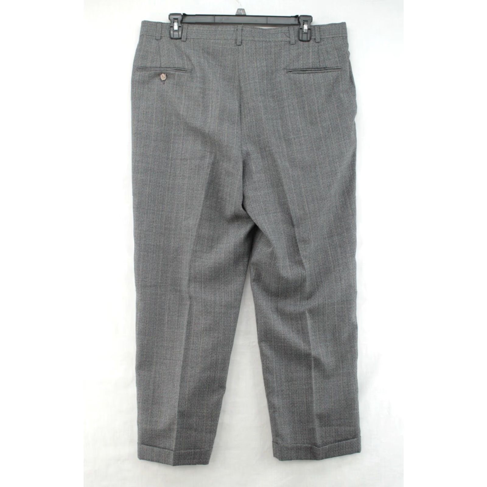 Hart Schaffner Marx VINTAGE Hart Schaffner & Marx Jack Nicklaus Tournament Slacks Pants 40x29 Gray Tweed Mens Size US 40 / EU 56 - 4 Thumbnail