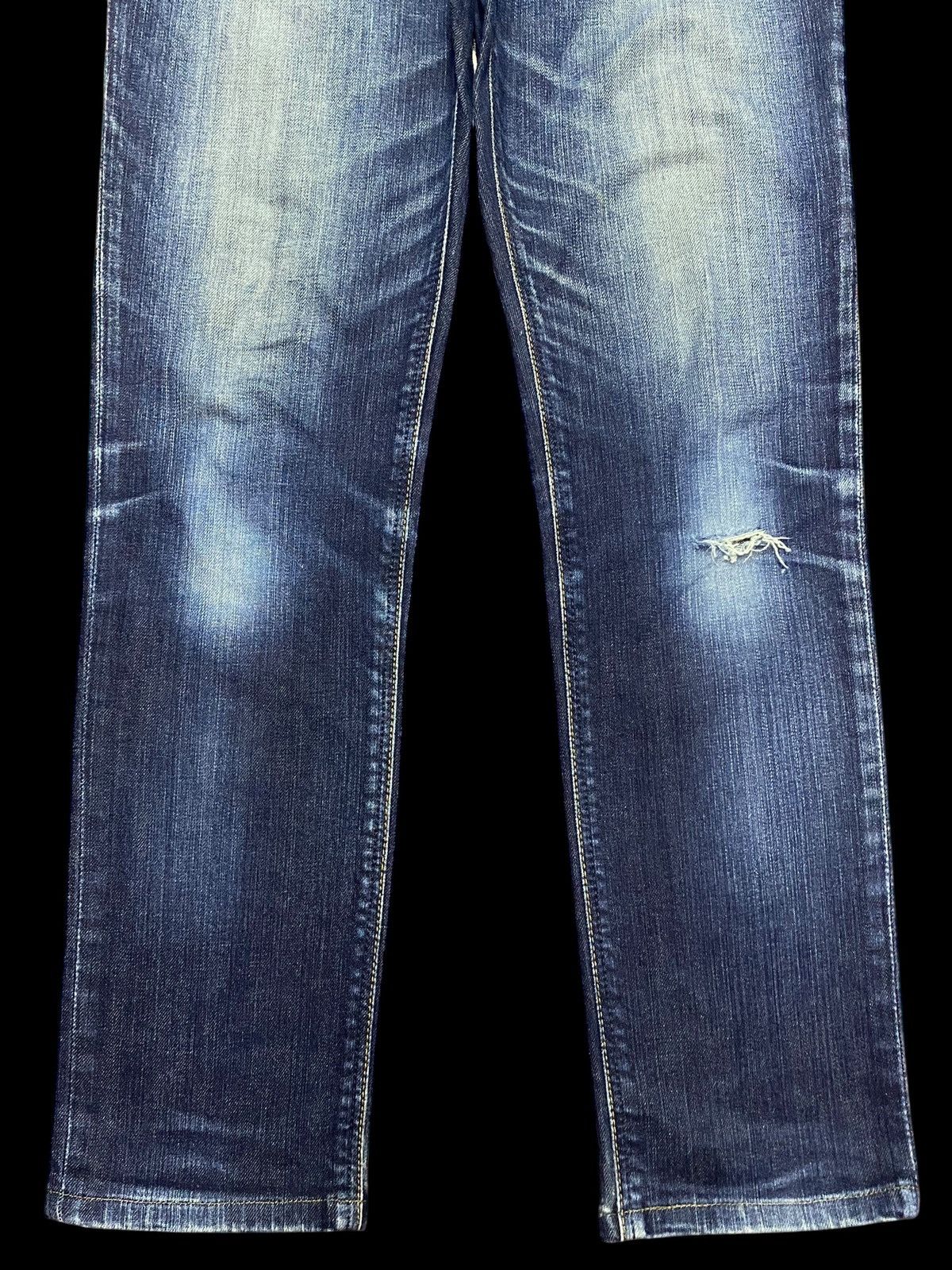 Junya Watanabe Vintage Edwin 503 Japan Blue Wash Distressed Skinny Jeans Size US 30 / EU 46 - 5 Thumbnail
