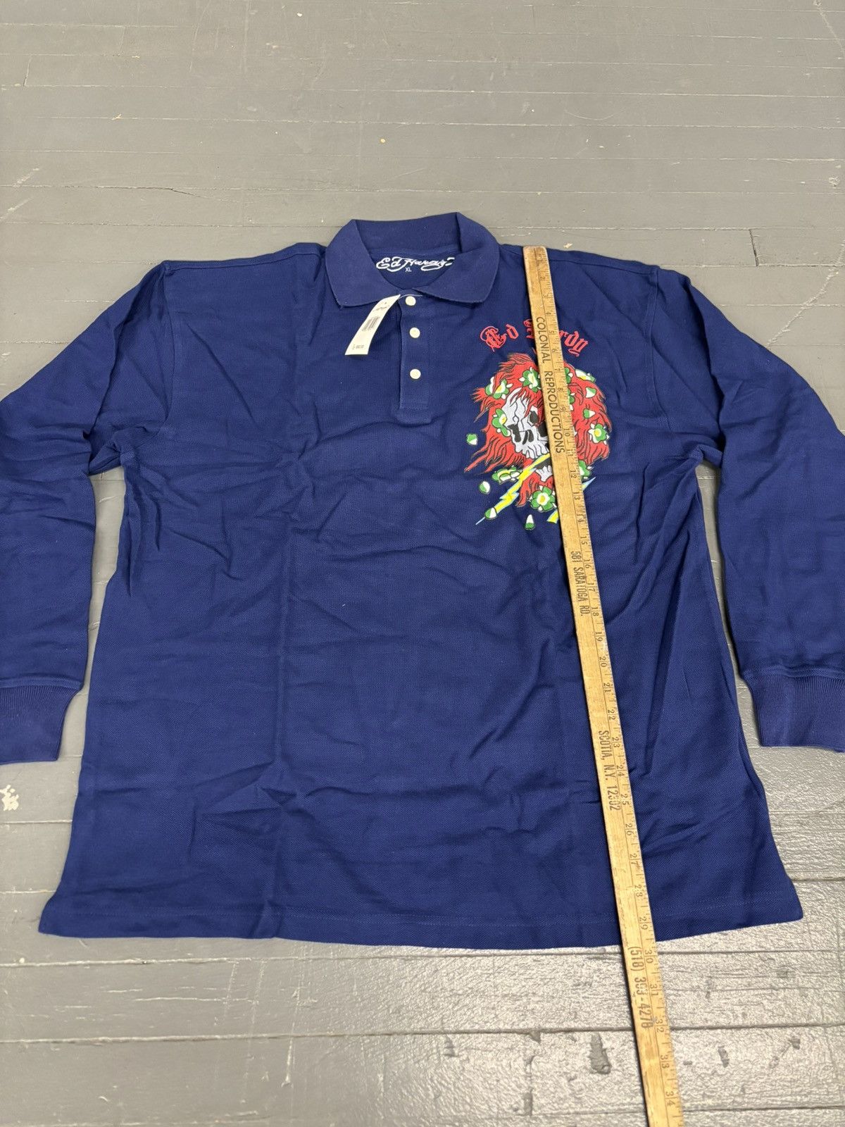 Affliction × Christian Audigier × Ed Hardy Y2K Ed Hardy Polo Longsleeve shirt Size US XL / EU 56 / 4 - 7 Thumbnail