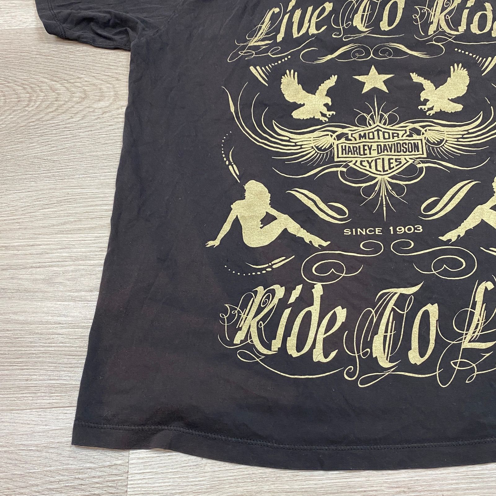 Harley Davidson Harley Davidson Live to Ride Ride to Live Shirt XL Y2K Biker Size US XL / EU 56 / 4 - 10 Thumbnail