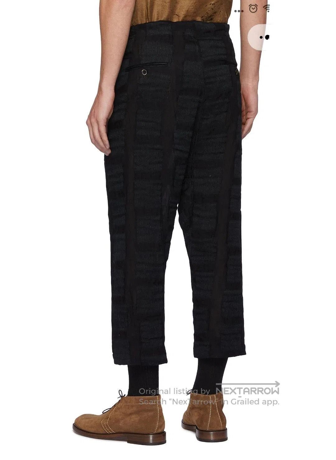 Uma Wang Uma WANG Ziggy Chen Black Textured Pants. Size US 28 / EU 44 - 1 Thumbnail