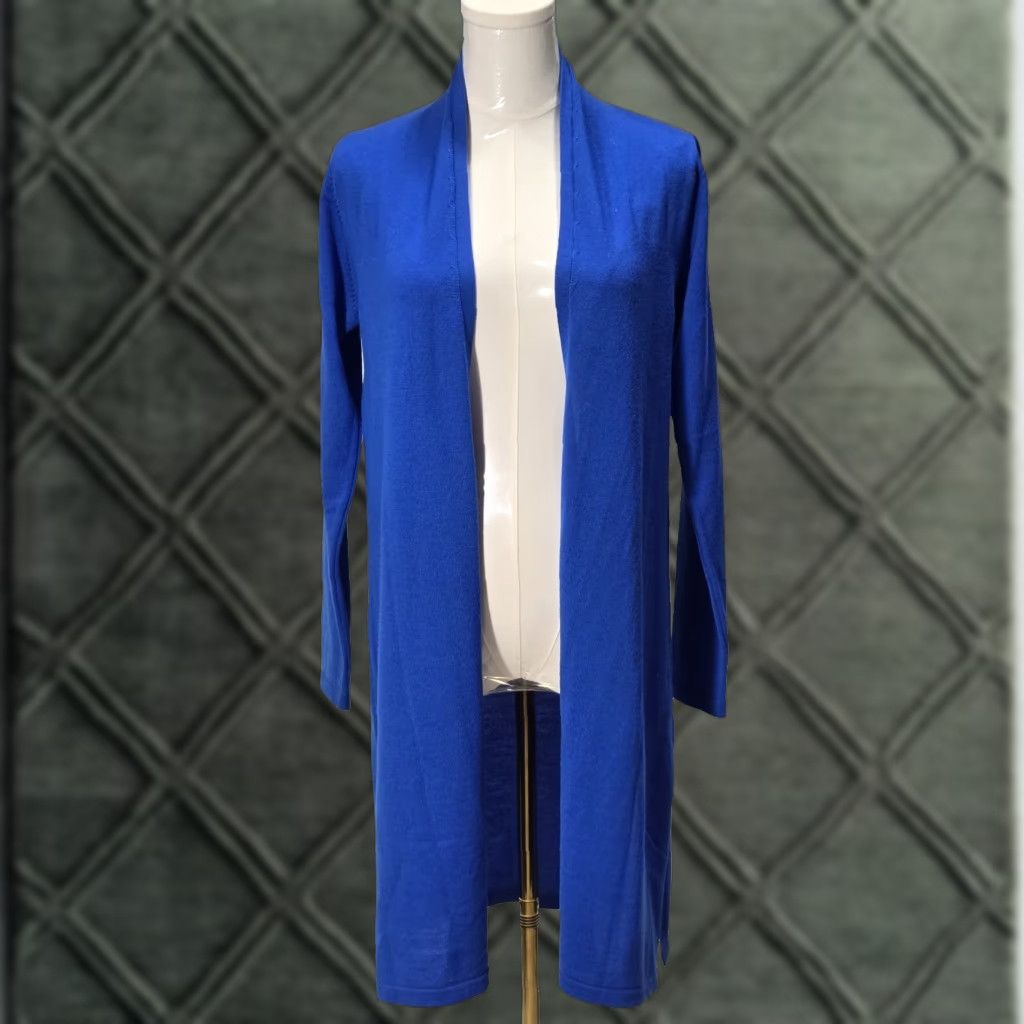 Vintage Kettlewell Cardigan Womens Long Sleeve Blue Wool Size S Open Front Size S / US 4 / IT 40 - 1 Thumbnail