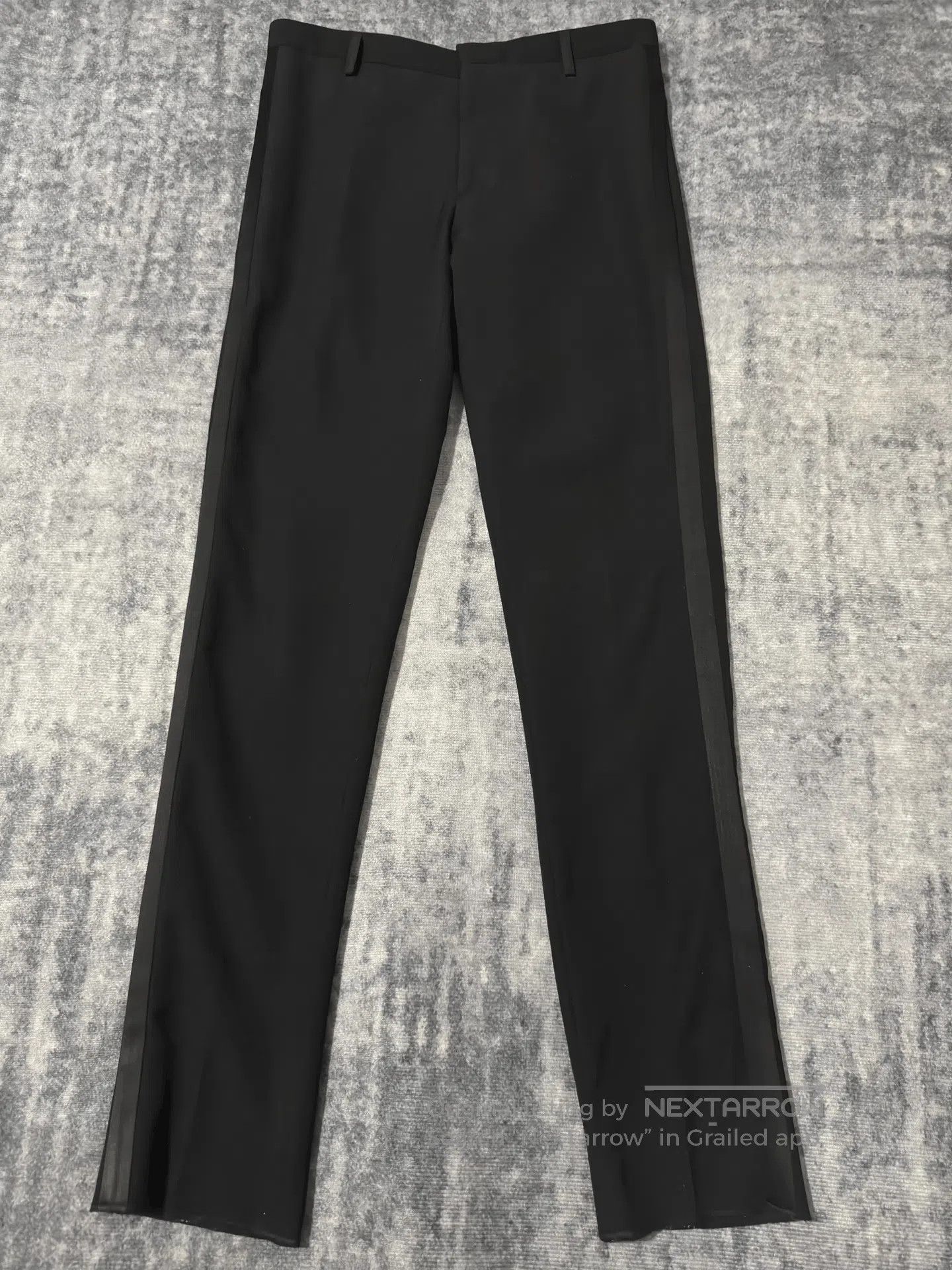 Saint Laurent Paris Saint Laurent Black Satin Smoking Pants. Size US 30 / EU 46 - 1 Thumbnail