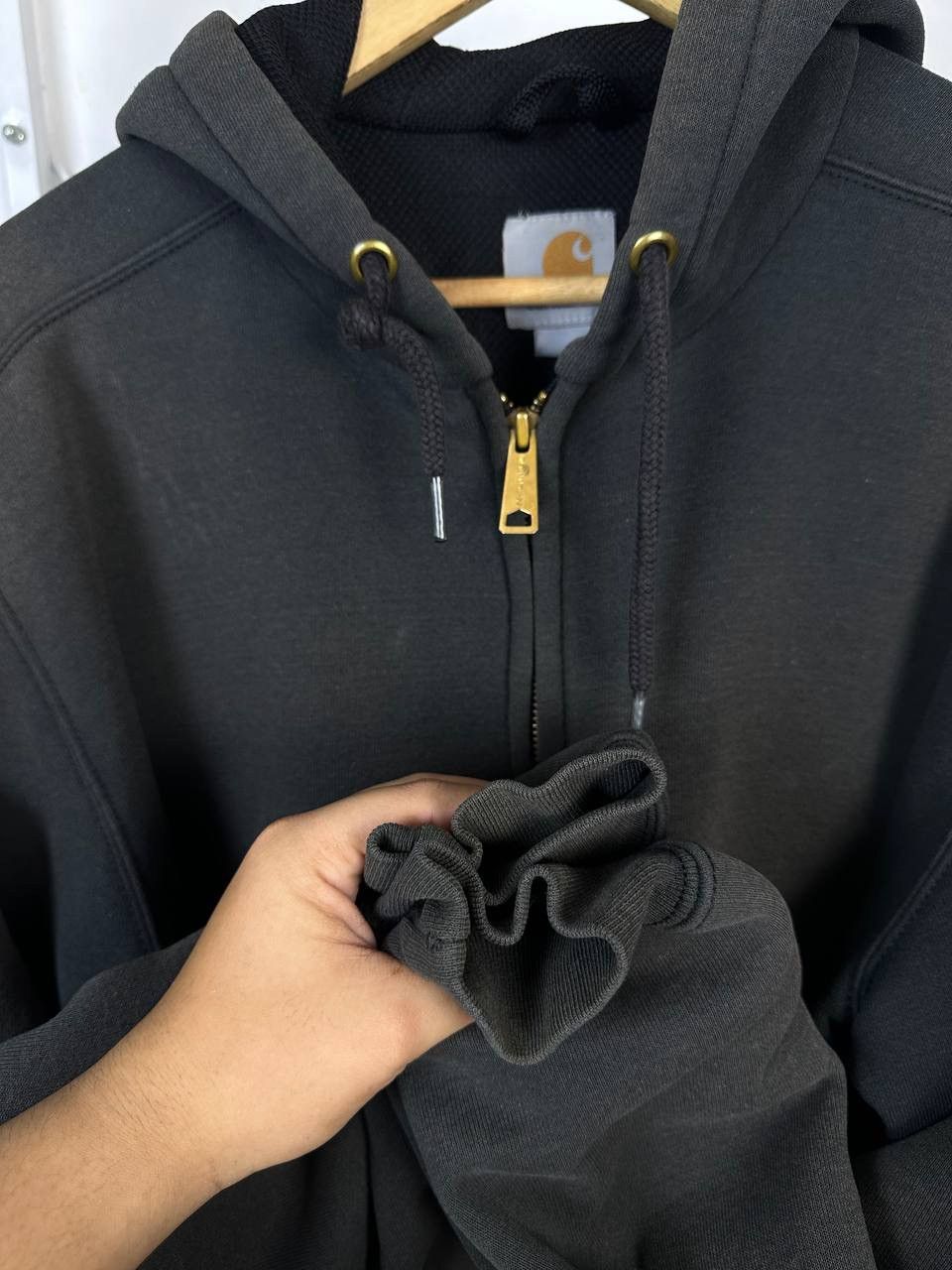 Carhartt × Vintage Sun Faded Carhartt RD Thermal Line Hoodie (Pit 24.5) Size US M / EU 48-50 / 2 - 8 Thumbnail