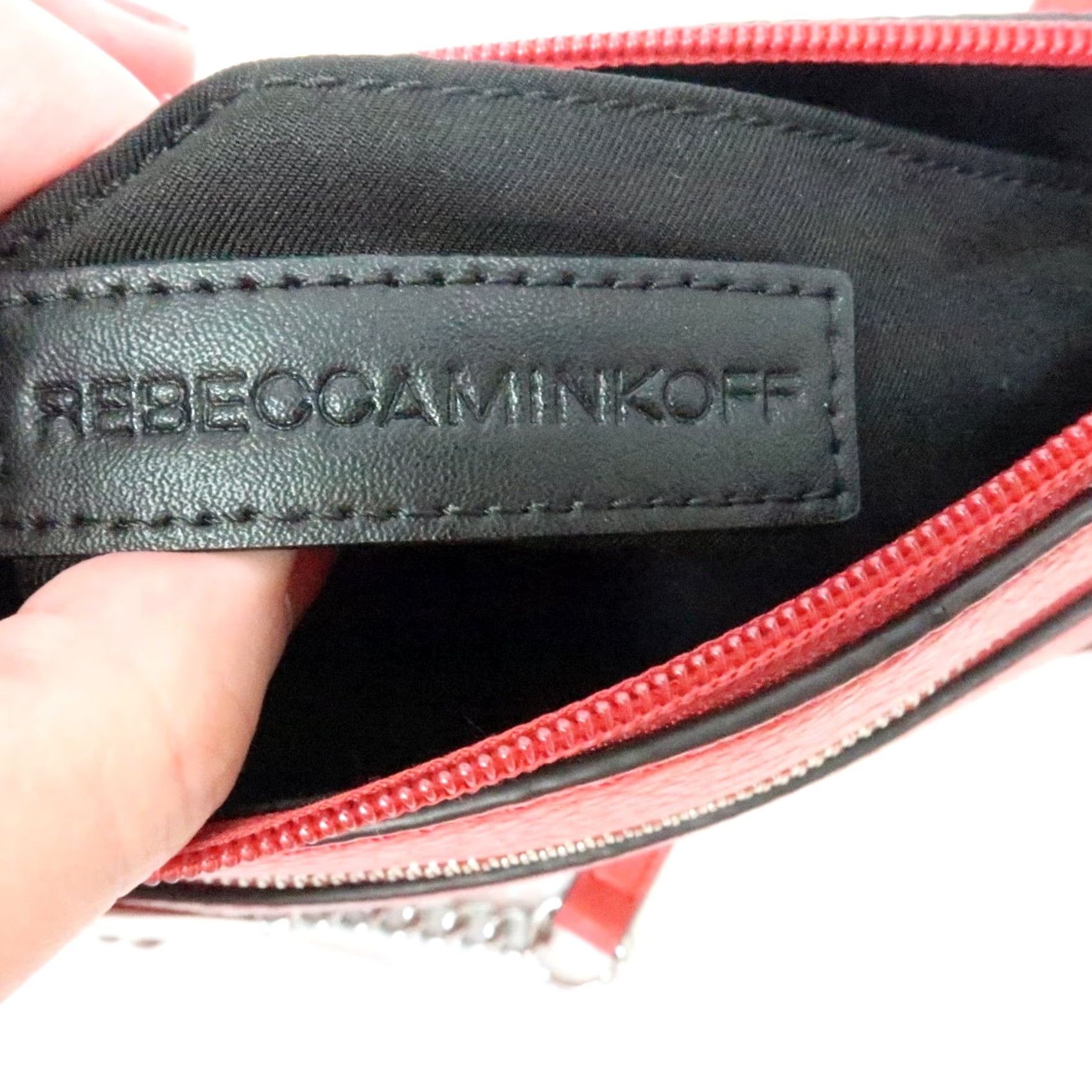 Rebecca Minkoff Rebecca Minkoff Crossbody Bag Purse 5 Zip Red Leather Small Women Size ONE SIZE - 6 Thumbnail
